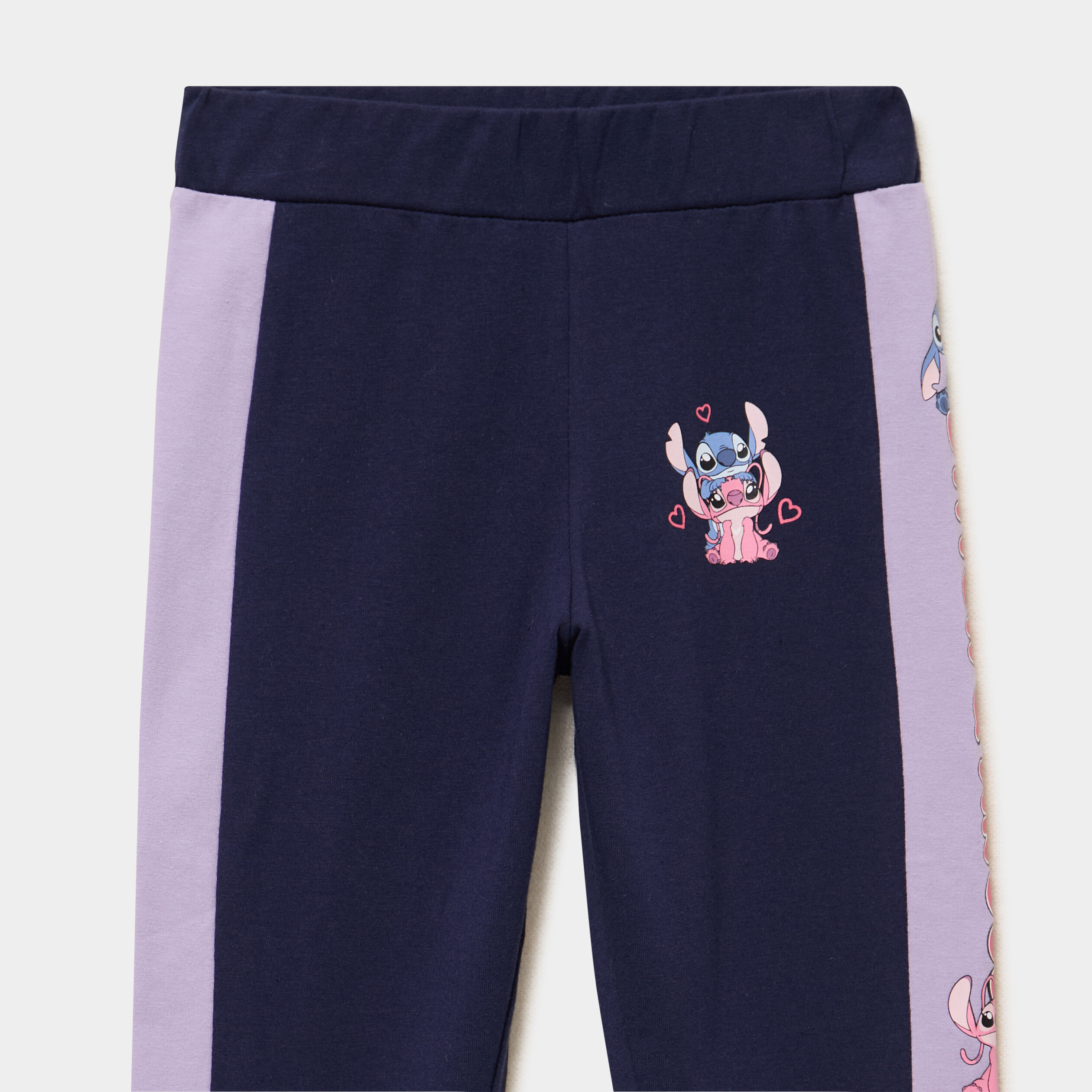 Legging taille &eacute;lastiqu&eacute;e Stitch bleu marine fille