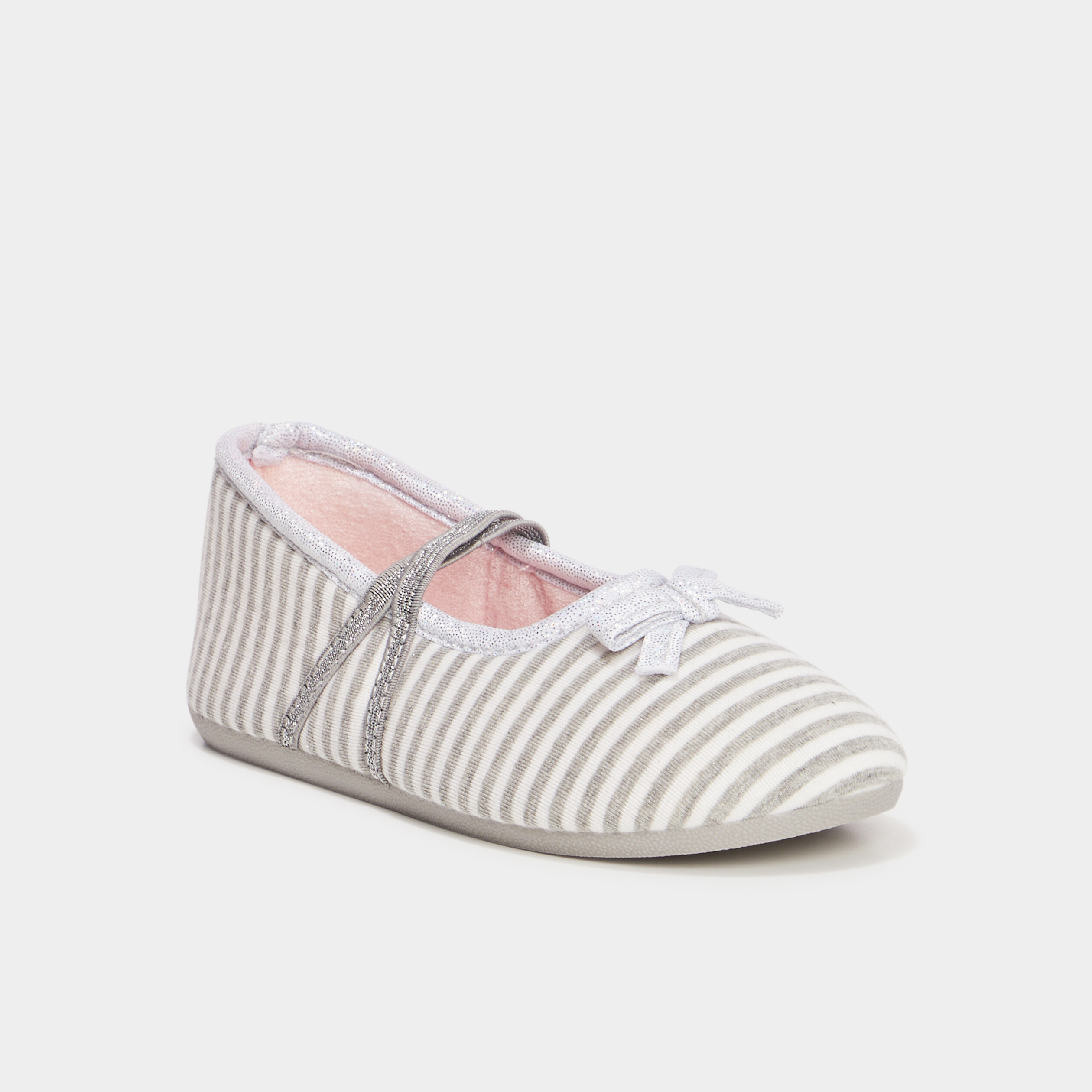 chaussons ballerines gris fille Chaussons ballerines gris fille
