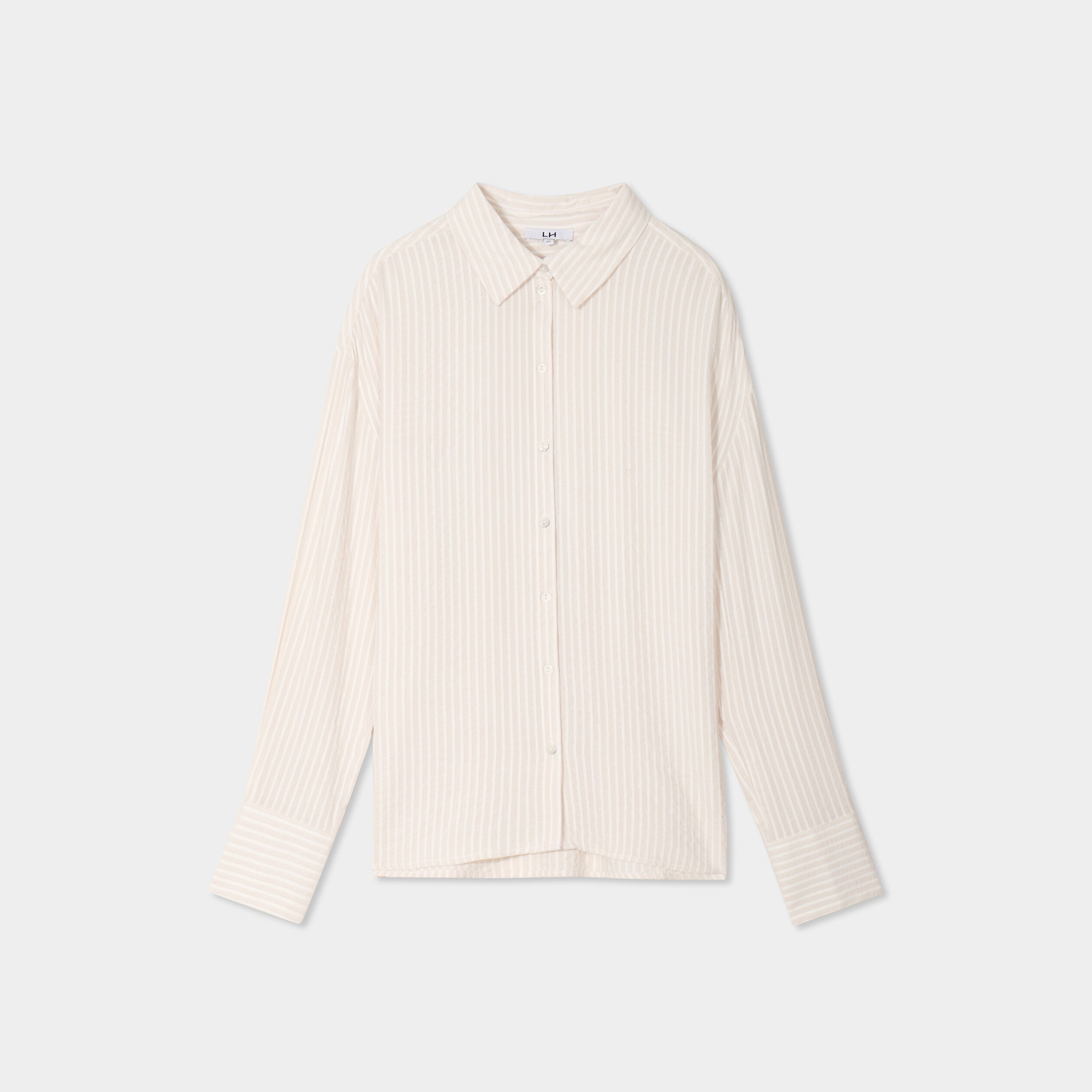 chemise manches longues beige femme Chemise manches longues beige femme