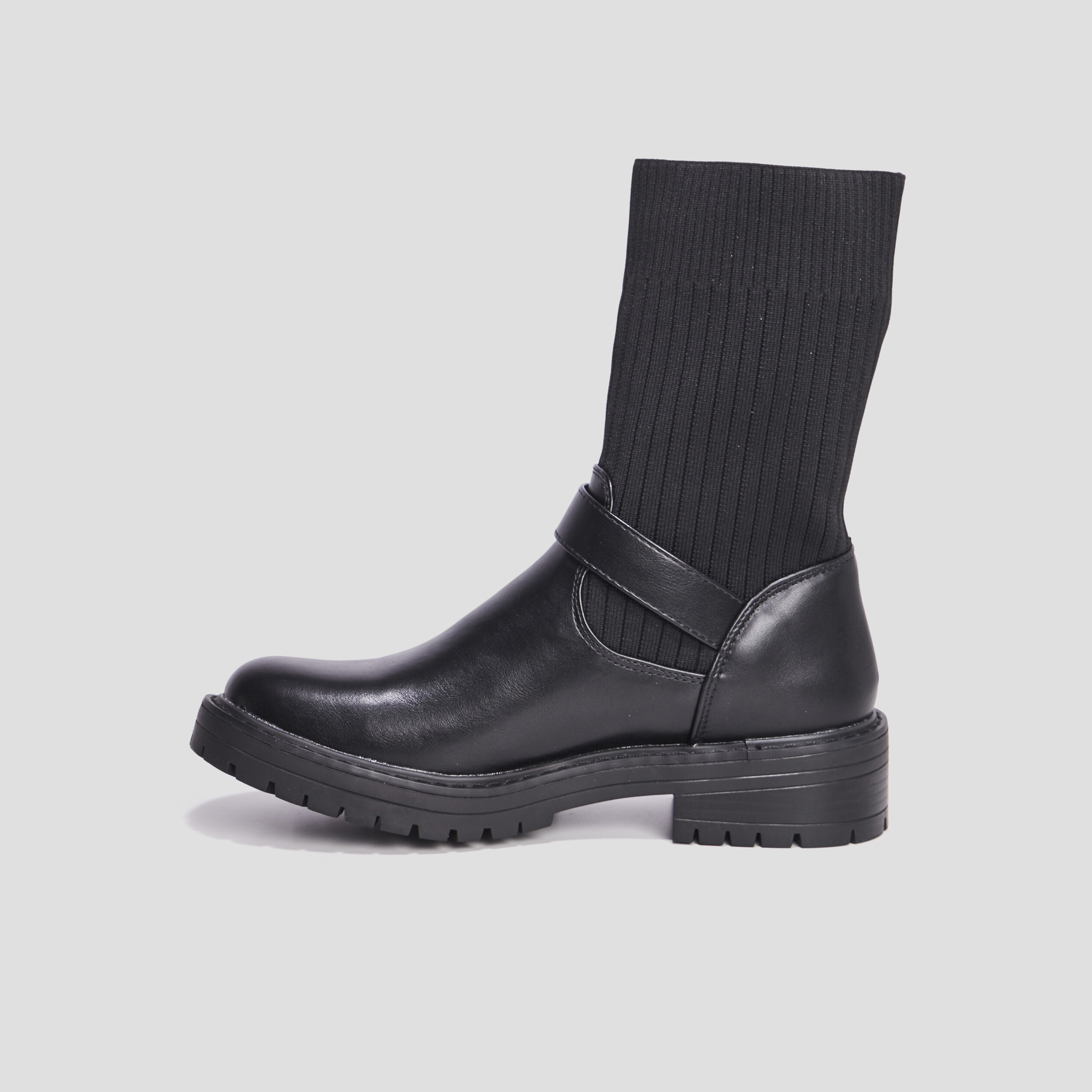Bottines Plates Femme Style Chaussette – Lacets Tissés, Semelle En Caoutchouc – Léger Et Confortable Pour Quotidien
