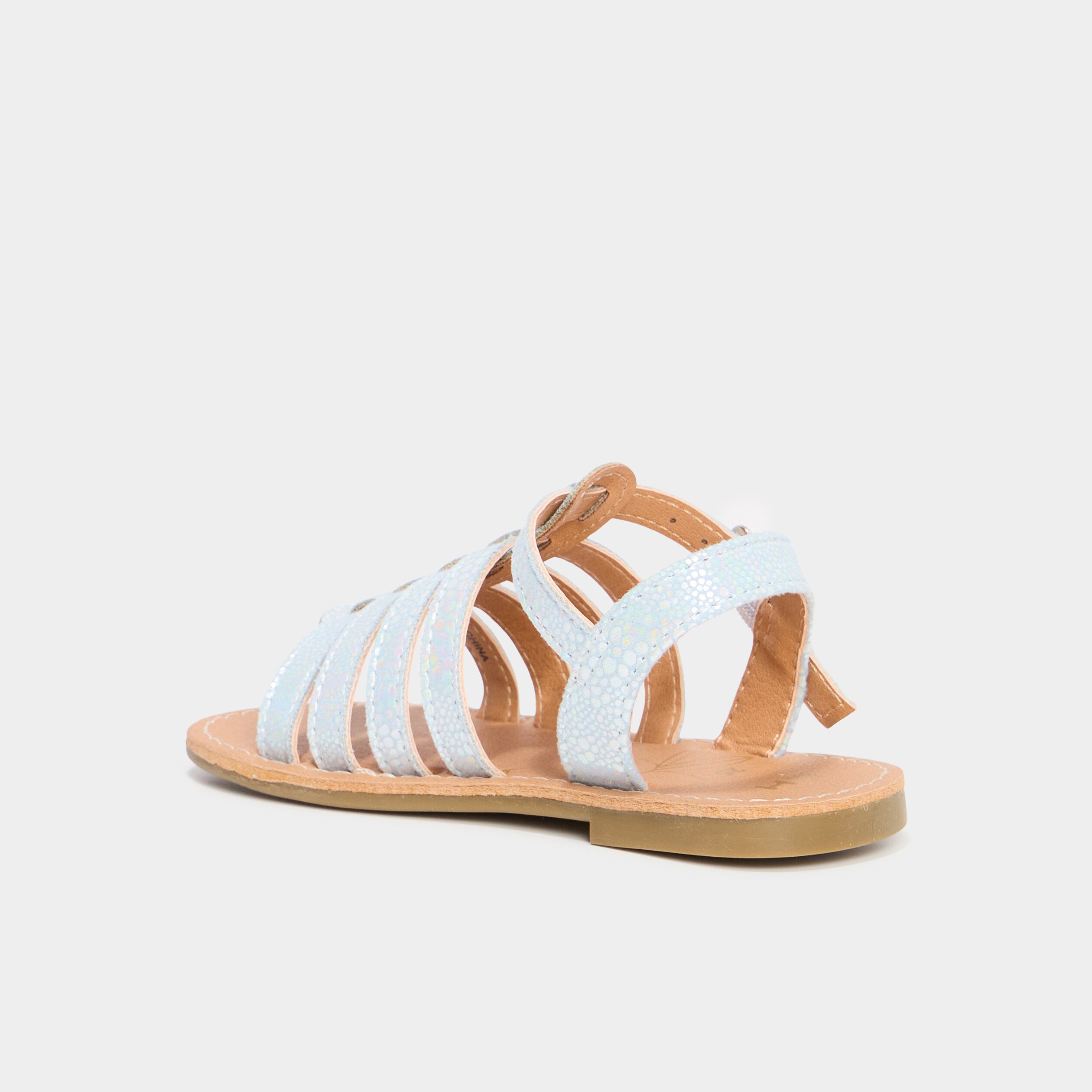 Sandales avec brides bleu ciel fille