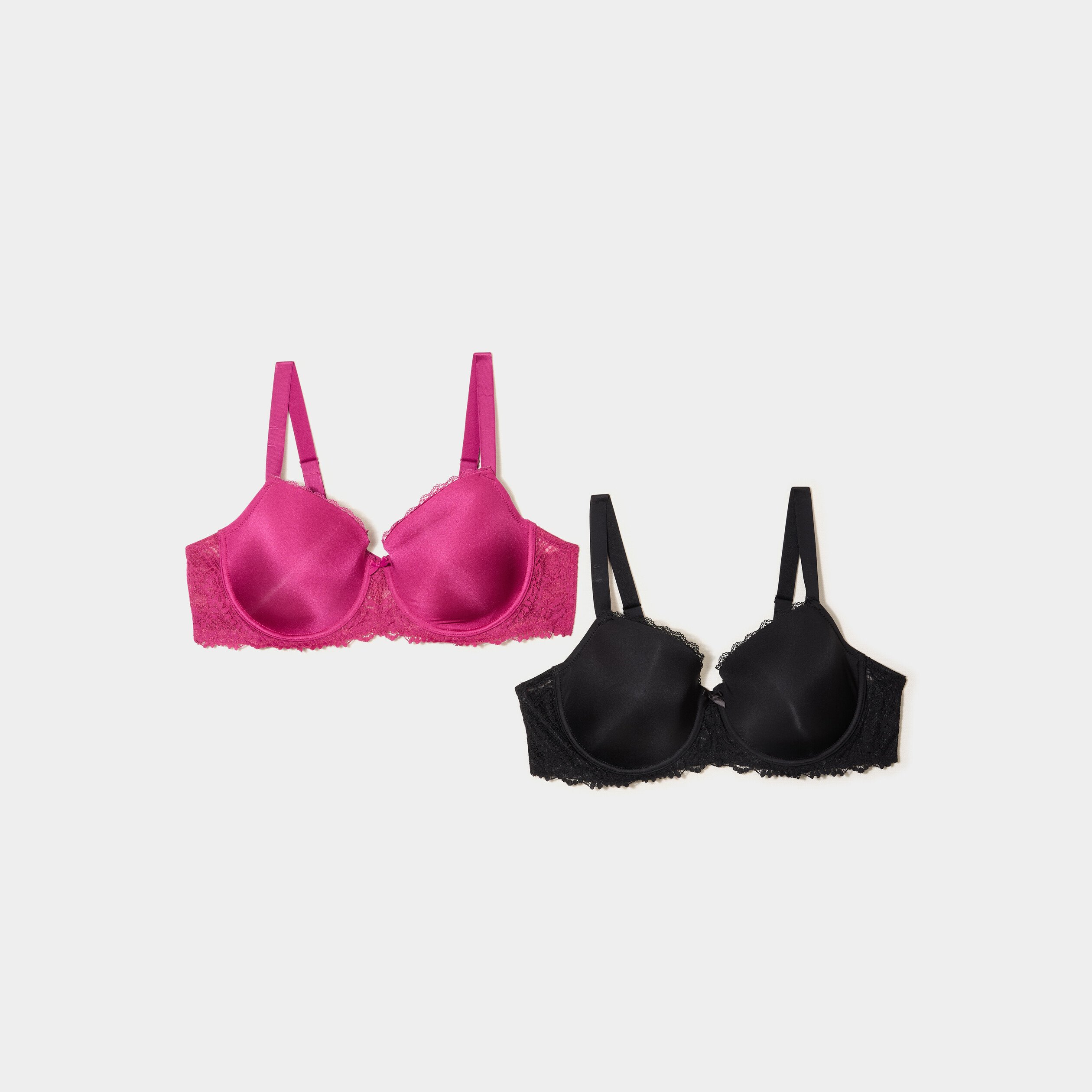 lot 2 soutiens gorge paddes violet femmegt Lot 2 soutiens-gorge paddés violet femme grande taille