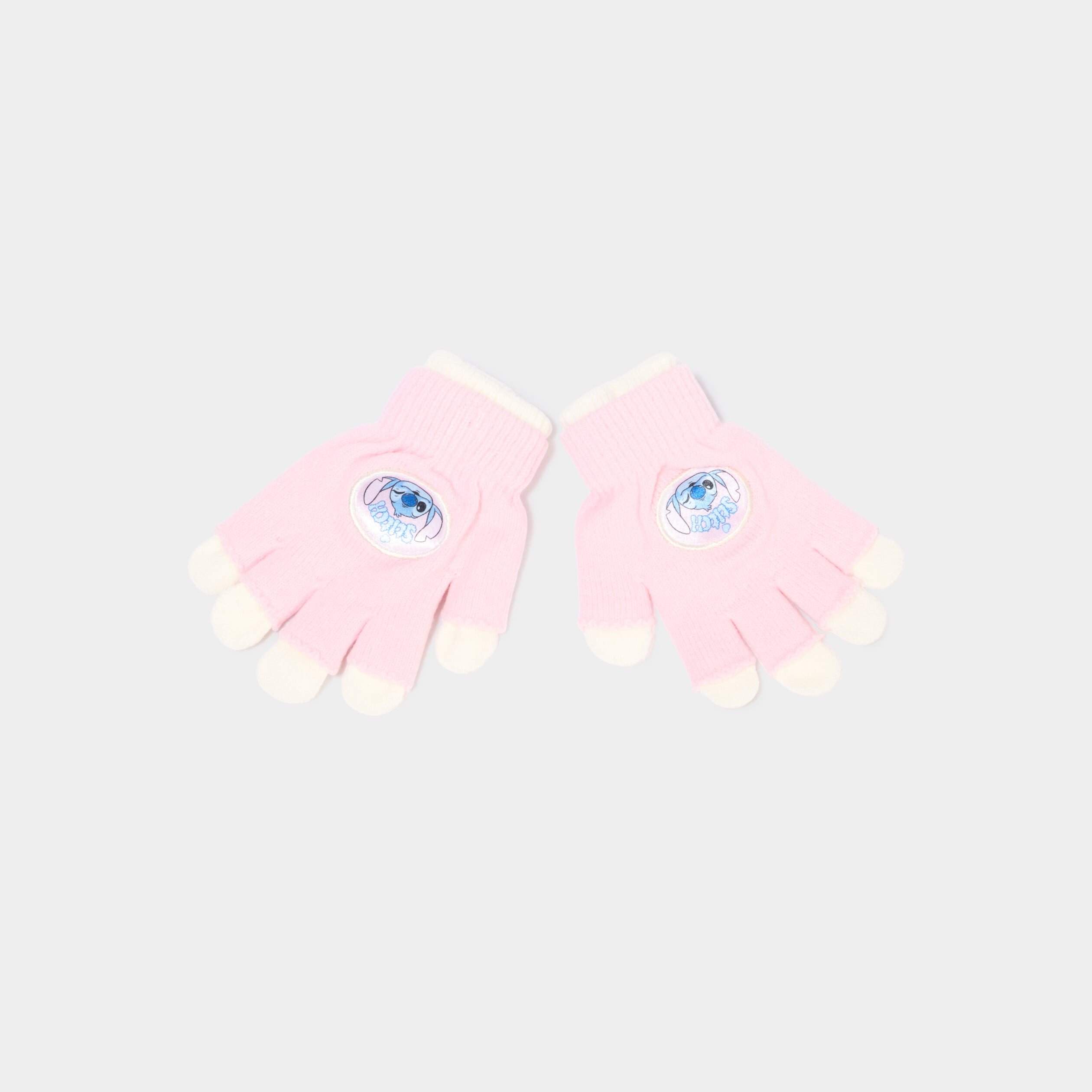 Gants 2-en-1 Stitch rose fille
