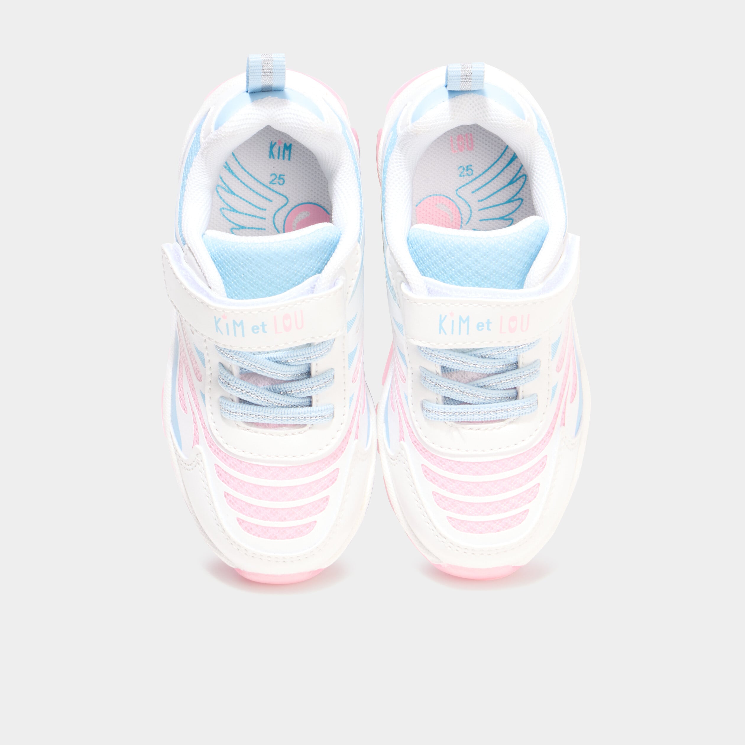 Baskets running semelles lumineuses multicolore fille