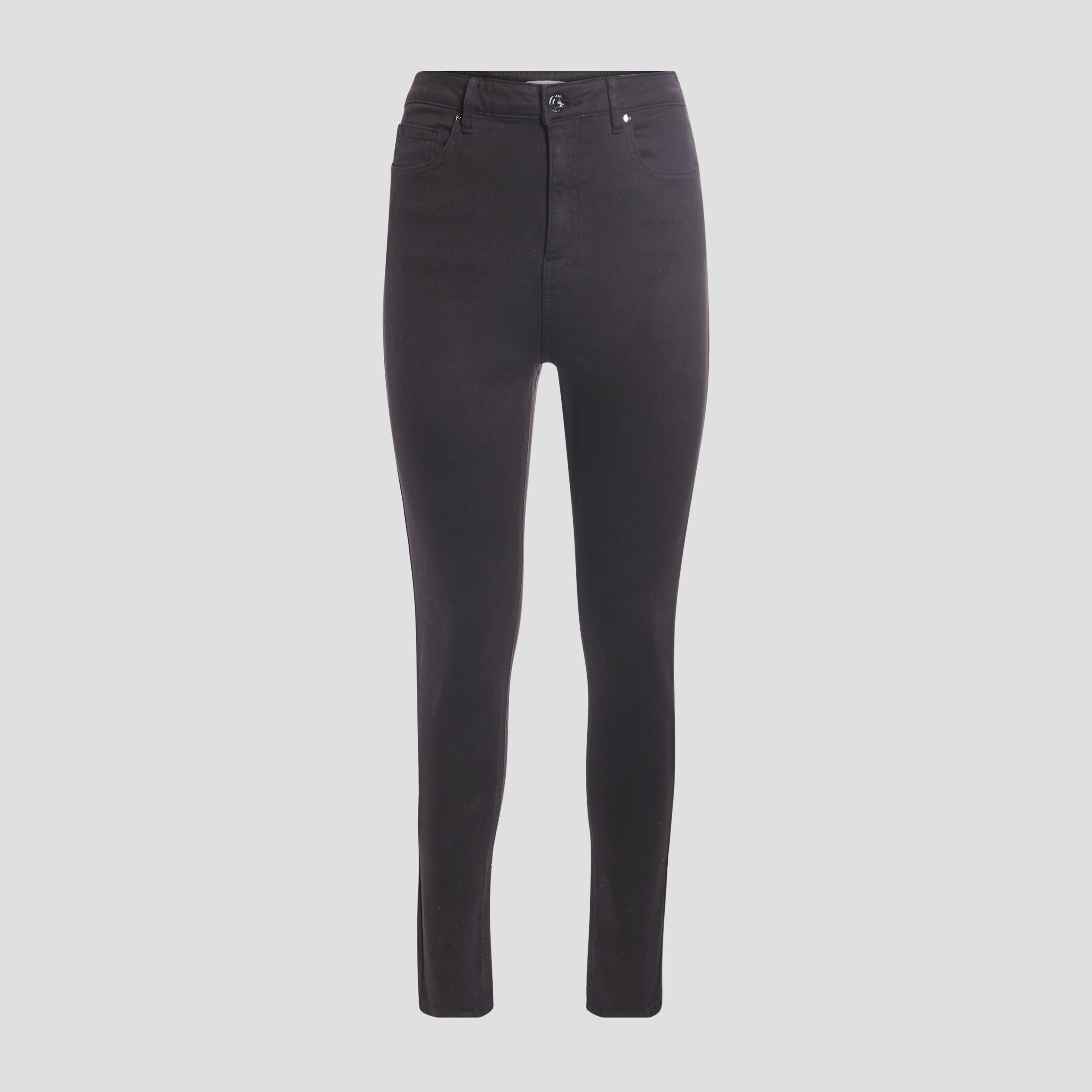 Pantalon skinny taille haute noir femme