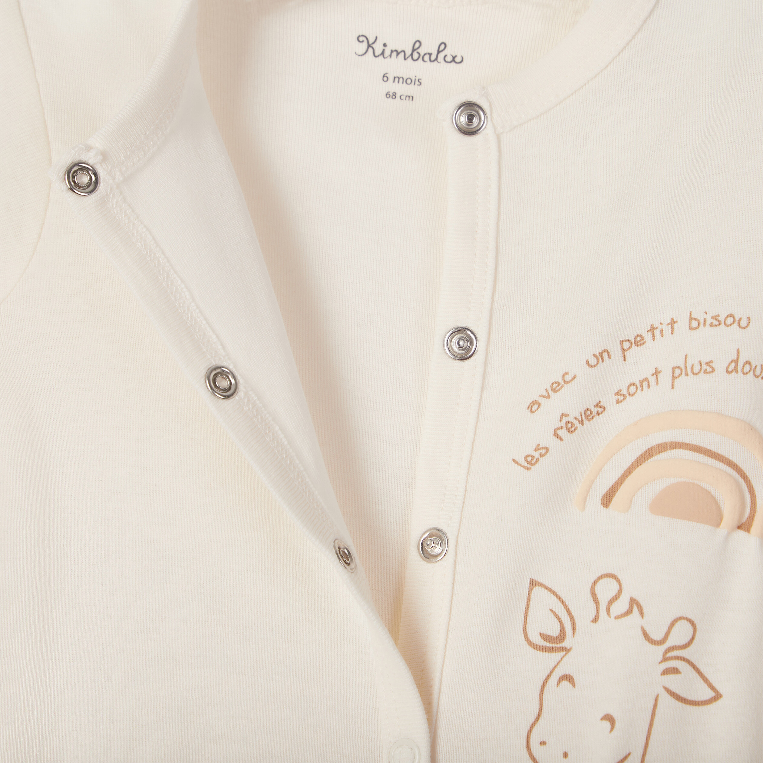 pyjama kimbaloo blanc bebe Pyjama Kimbaloo blanc bébé