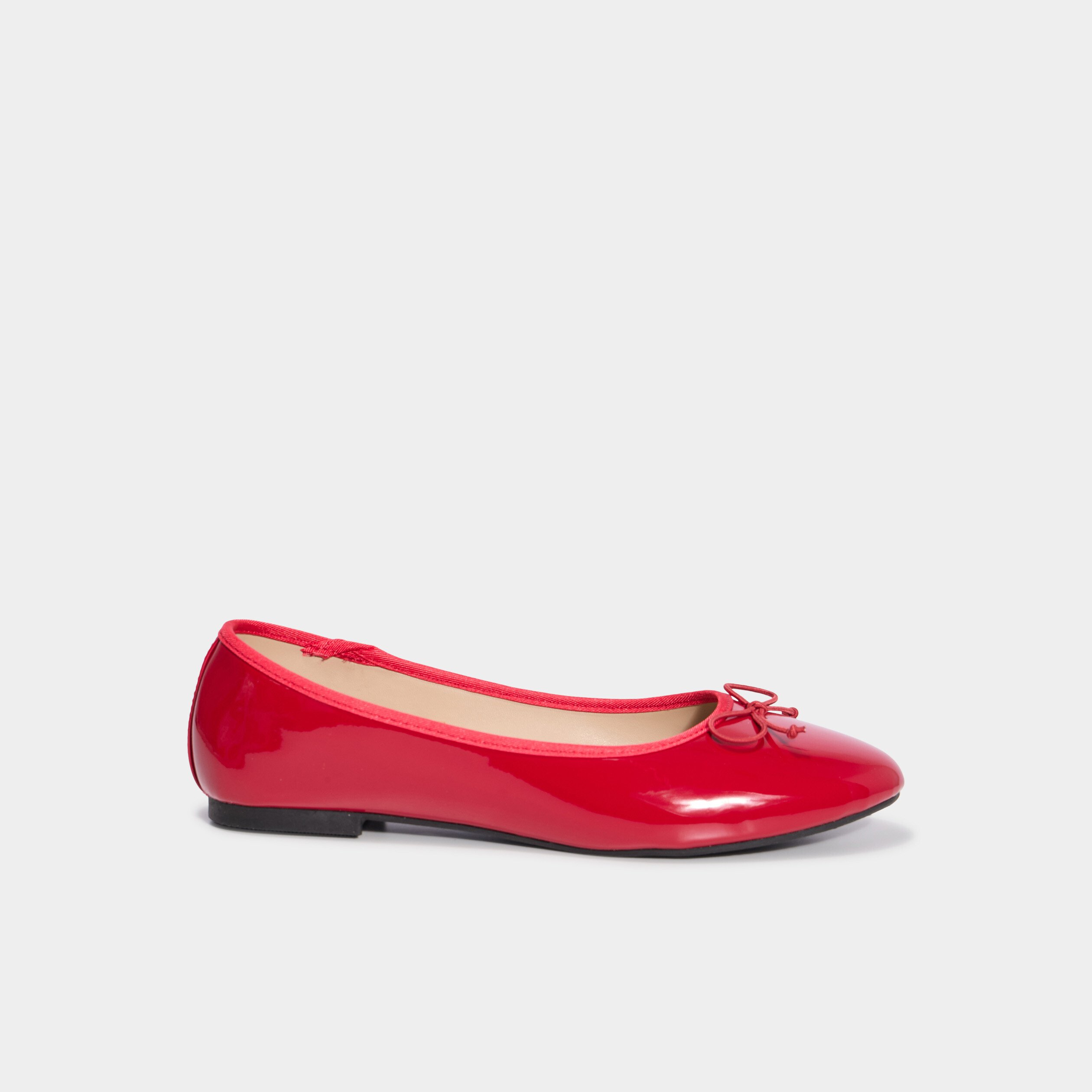 ballerines vernies avec noeud rouge femme Ballerines vernies avec noeud rouge femme