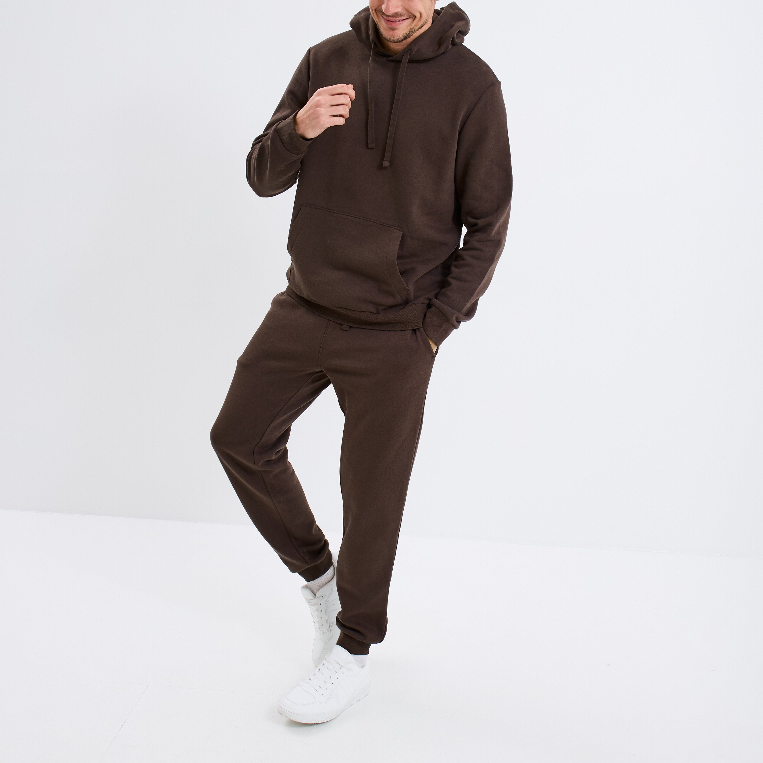 sweat molleton a capuche hoodie marron fonce homme Sweat molleton à capuche hoodie marron foncé homme