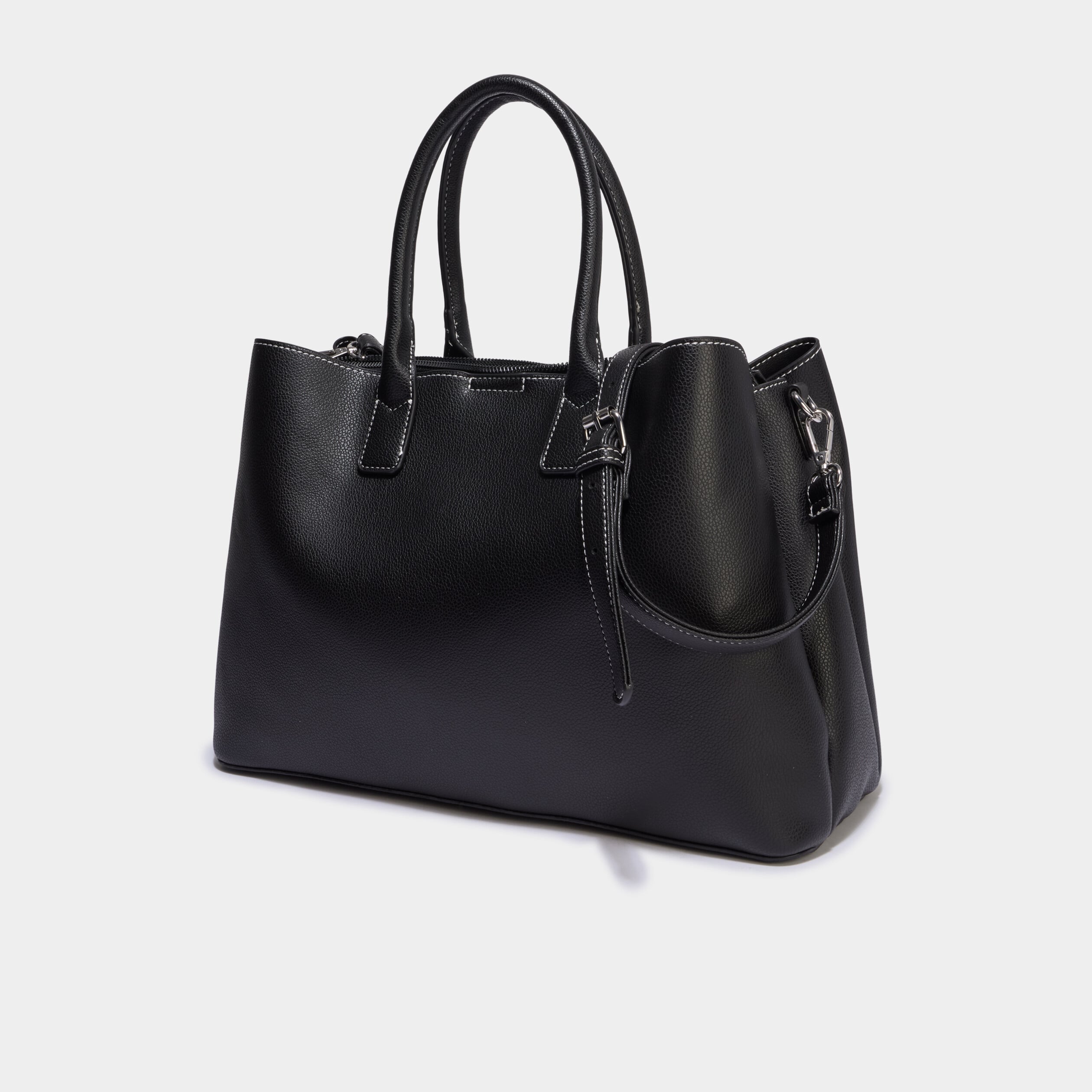 Sac &agrave; main avec bandouli&egrave;re noir femme