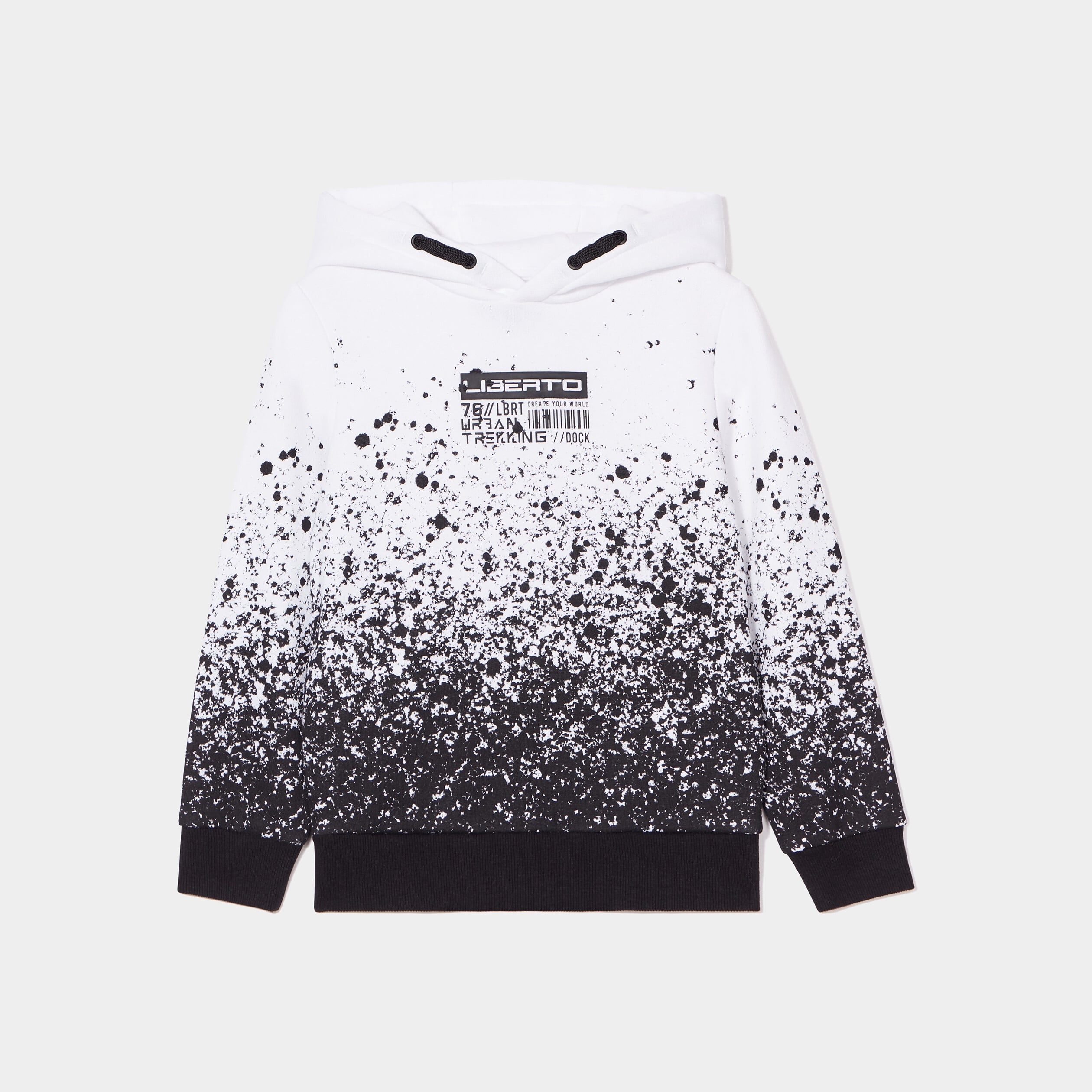 Sweat molleton &agrave; capuche hoodie blanc gar&ccedil;on
