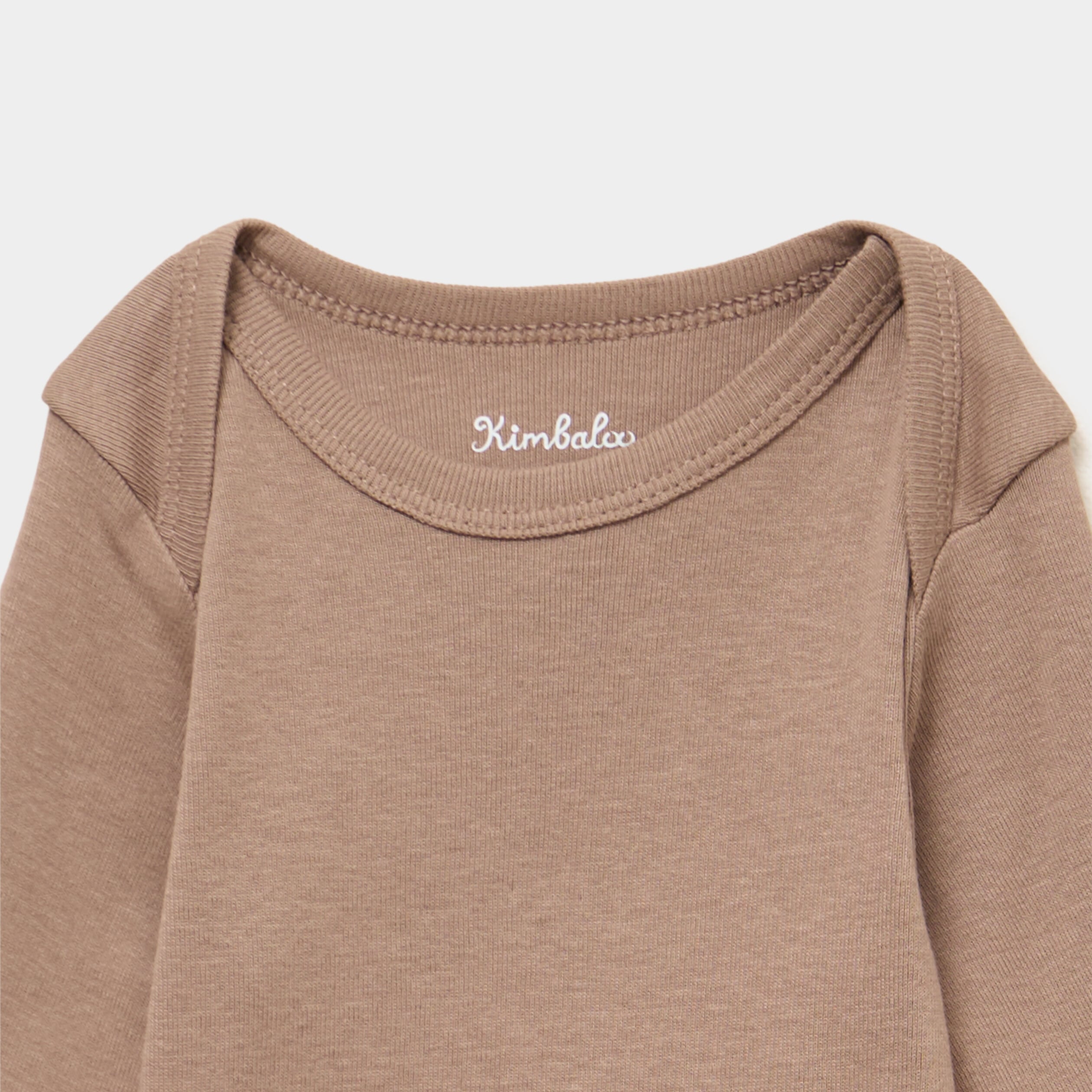 Lot 3 bodies US coton manches longues marron b&eacute;b&eacute;