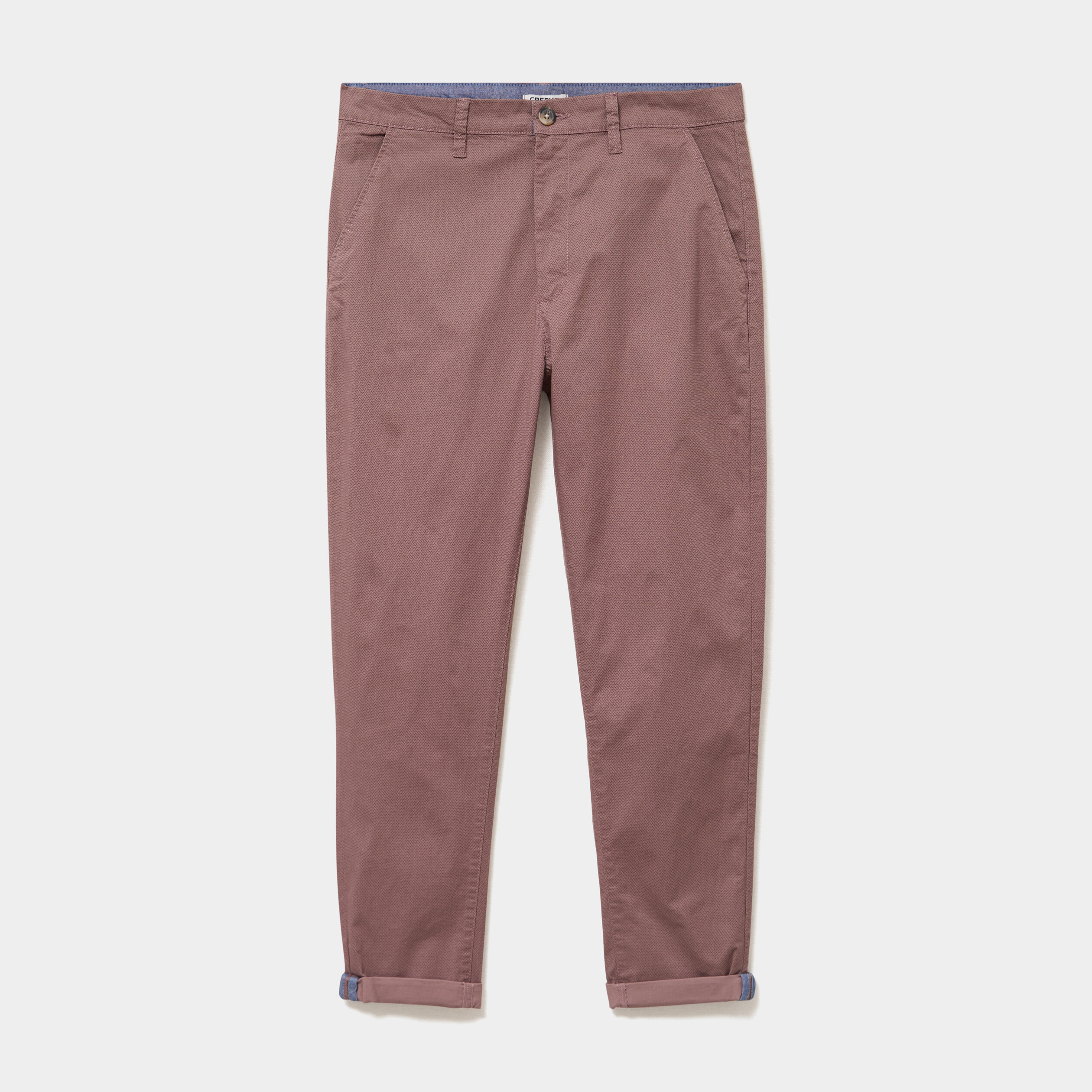 Pantalon chino slim stretch vieux rose homme