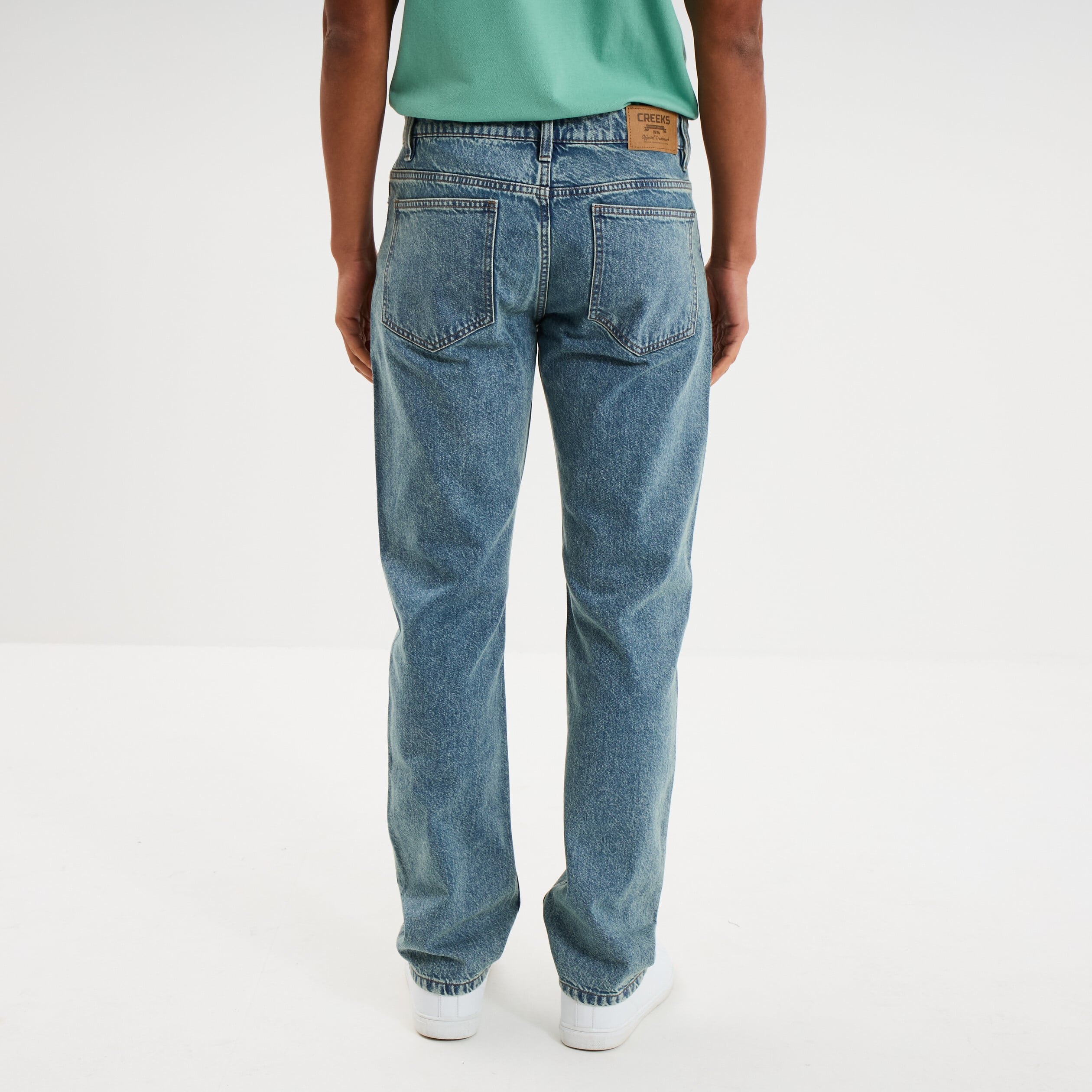 Jean regular 5 poches coton denim double stone homme
