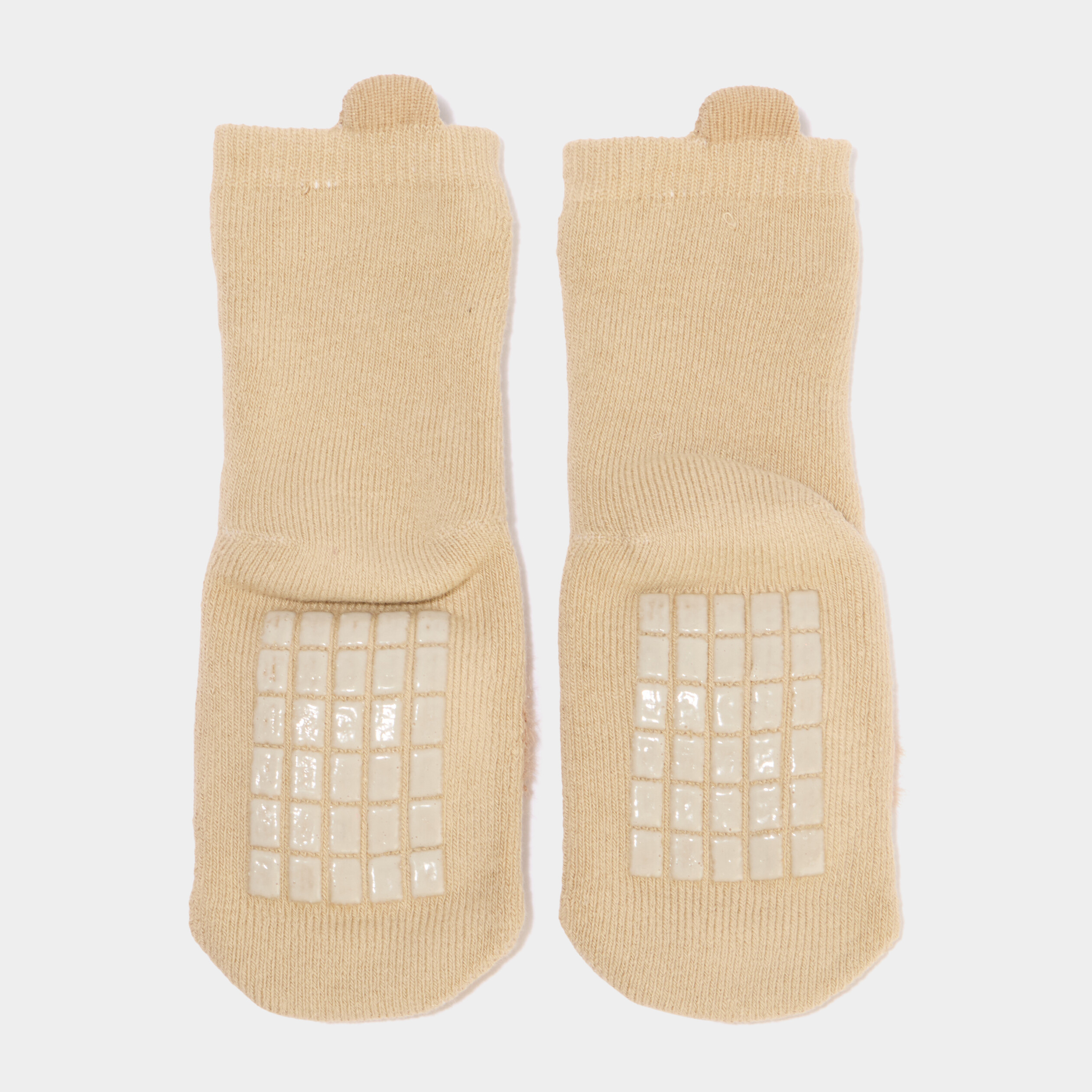 Chaussettes d'int&eacute;rieur marron clair b&eacute;b&eacute; gar&ccedil;on