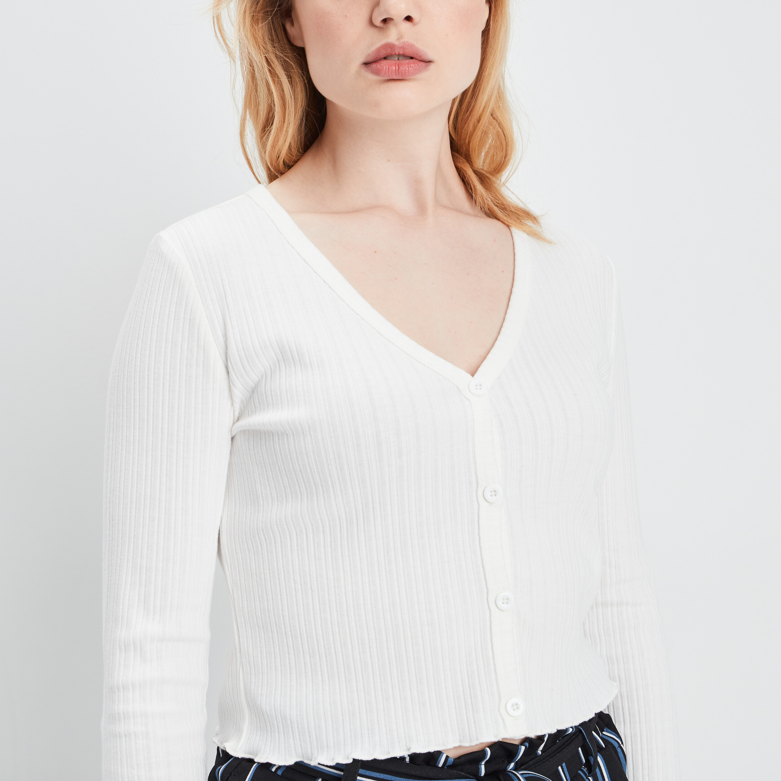 T shirt manche longue boutonné femme cheap