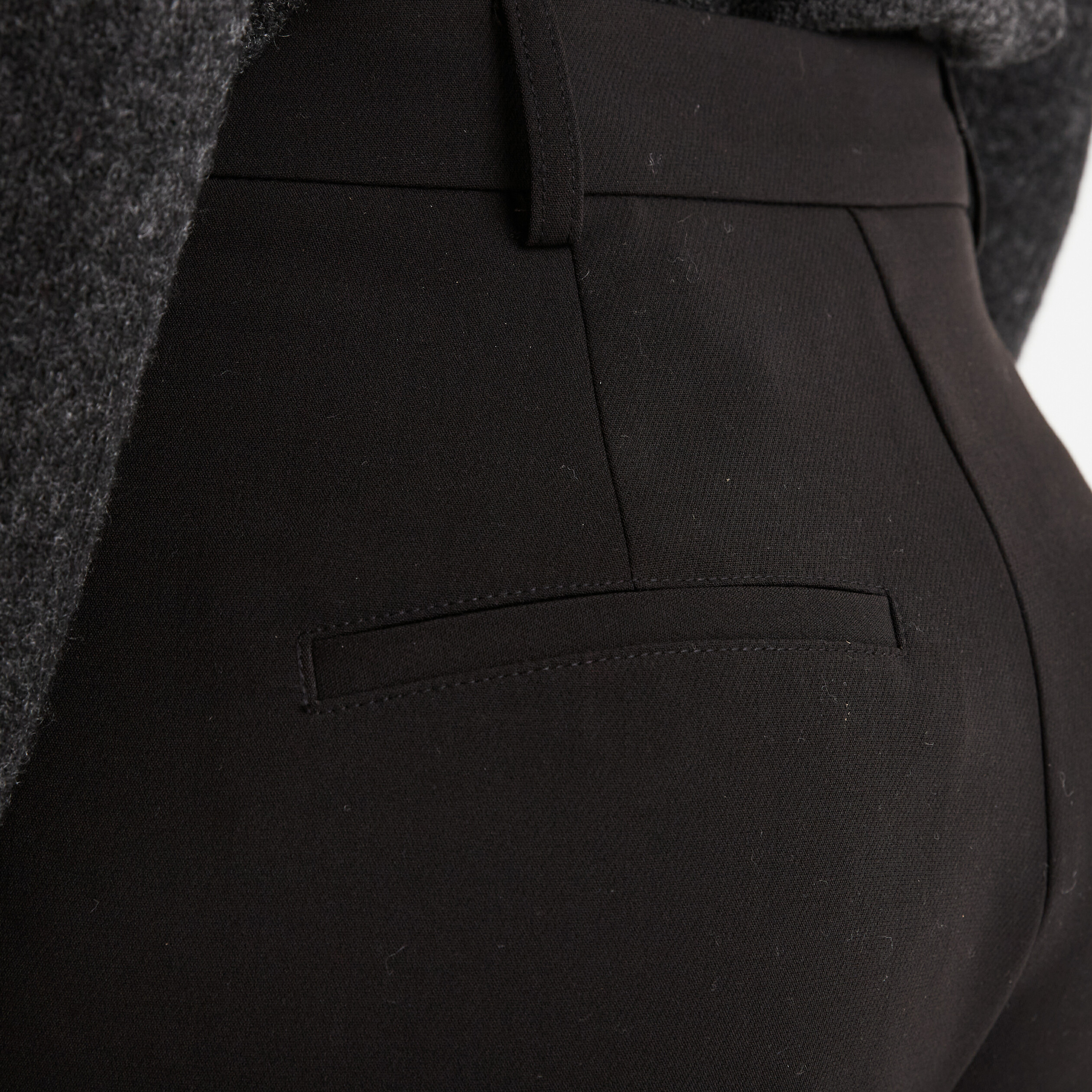 pantalon droit taille haute noir femme Pantalon droit taille haute noir femme