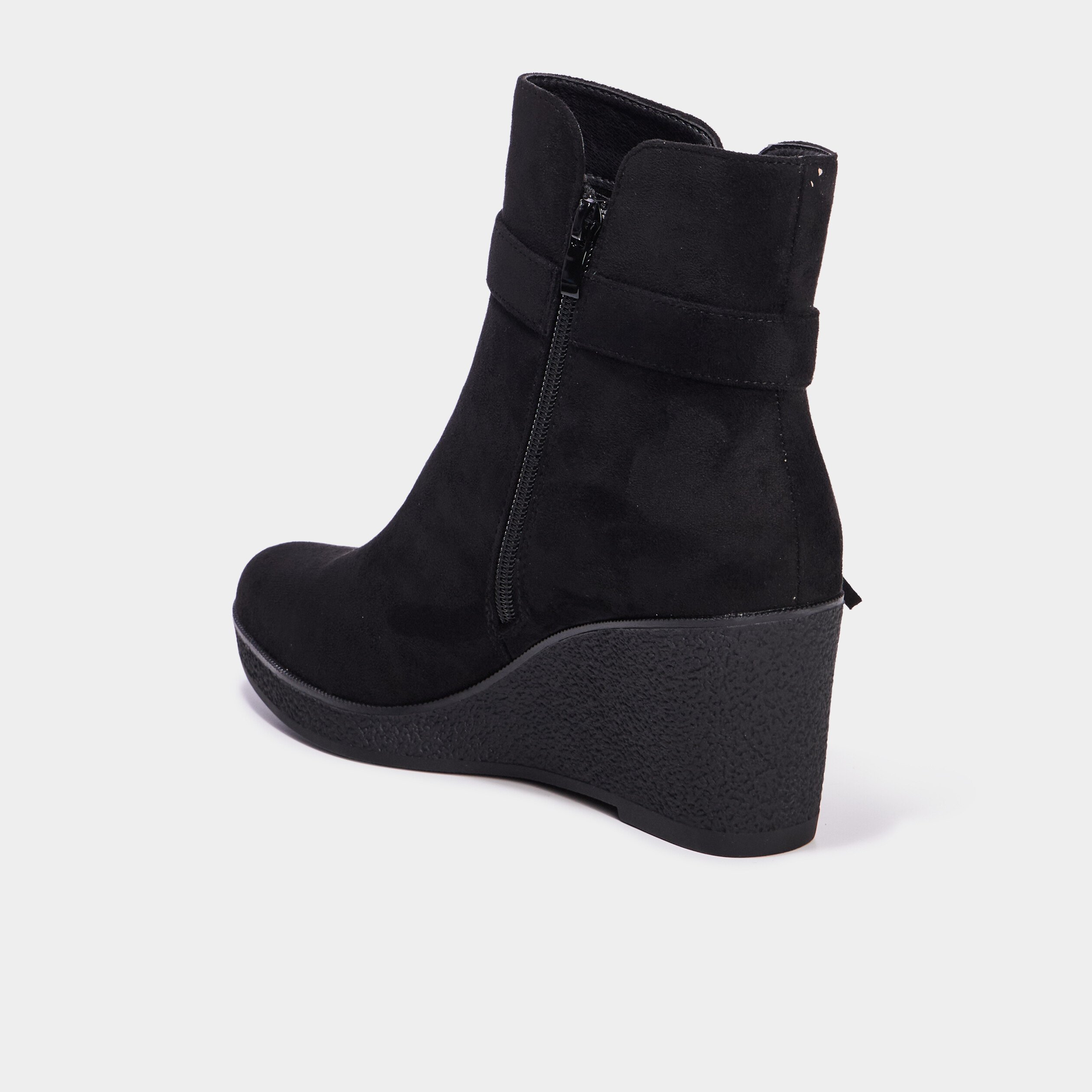 boots compensees noir femme Boots compensées noir femme