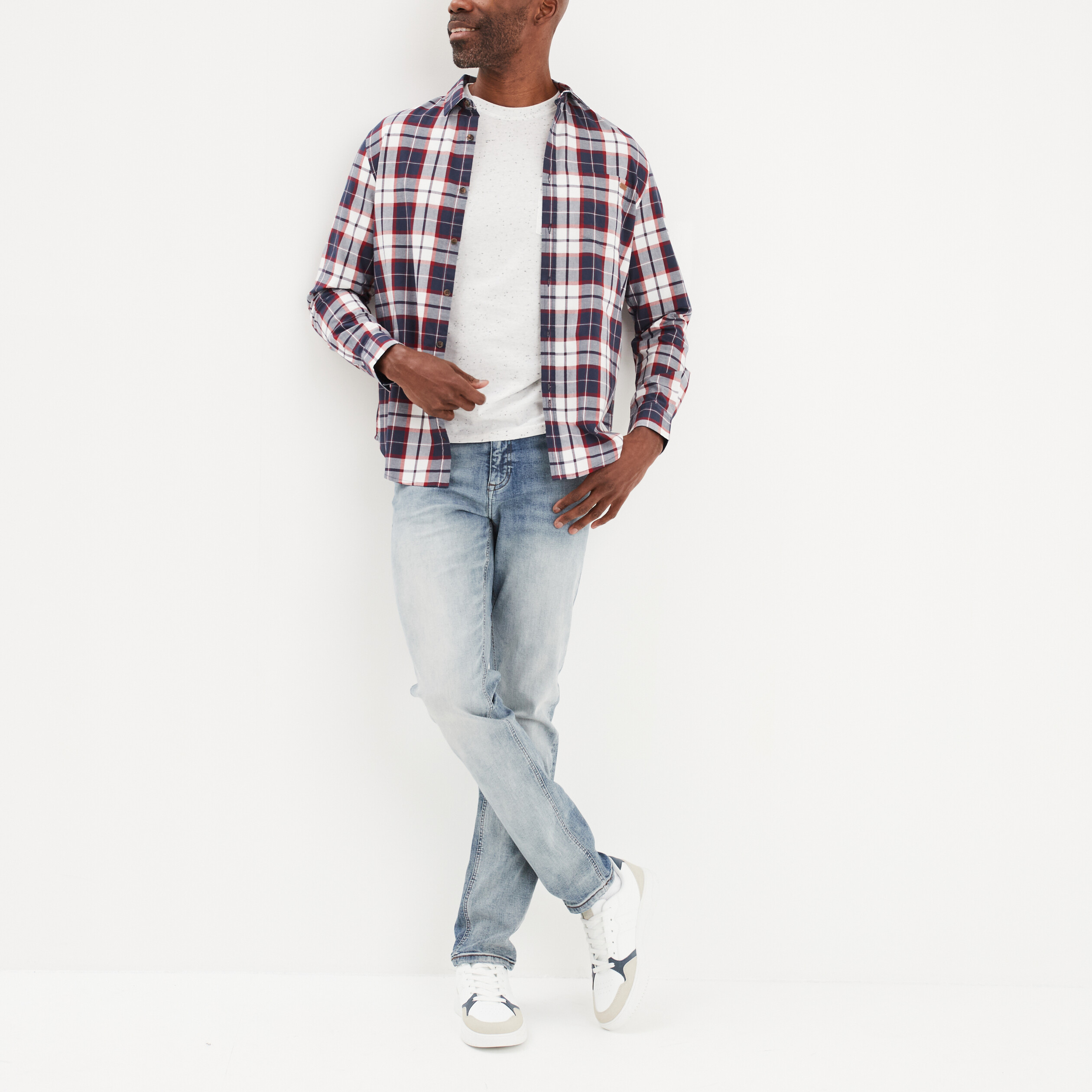 t shirt coton manches courtes creeks blanc homme T-shirt coton manches courtes Creeks blanc homme
