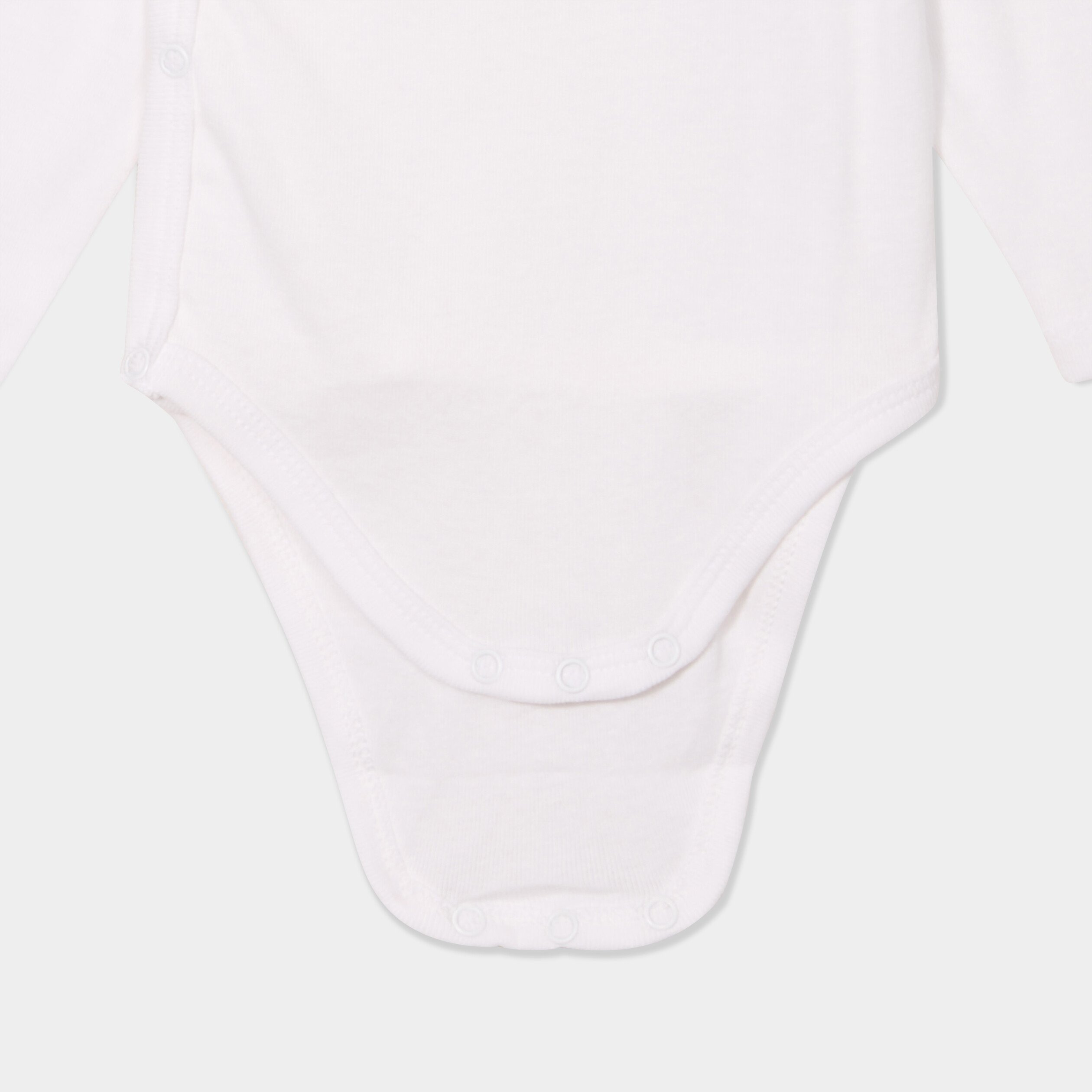 lot 3 bodies croises manches longues blanc bebe Lot 3 bodies croisés manches longues blanc bébé