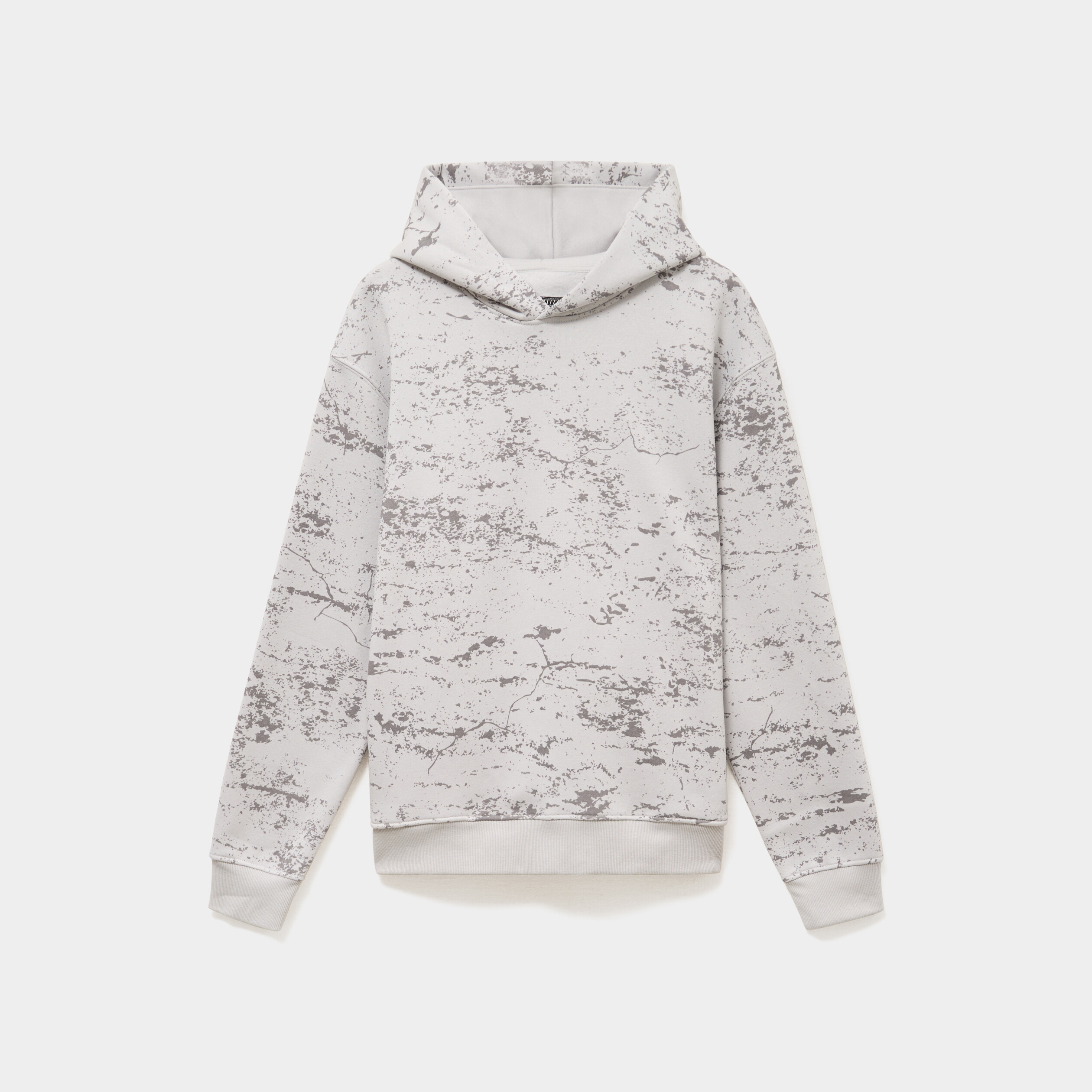 Sweat hoodie &agrave; capuche molleton gris homme