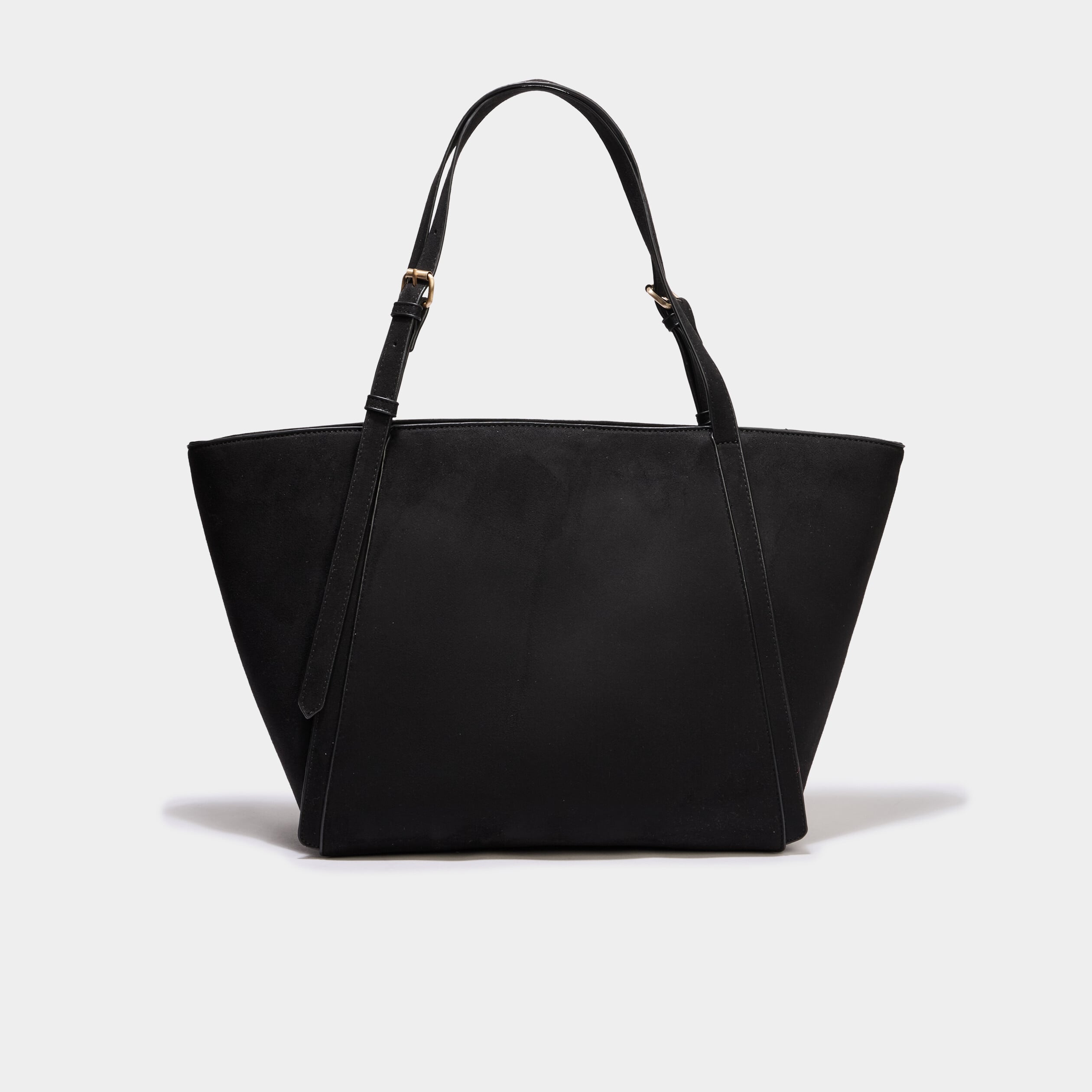 Sac cabas effet su&eacute;dine noir femme
