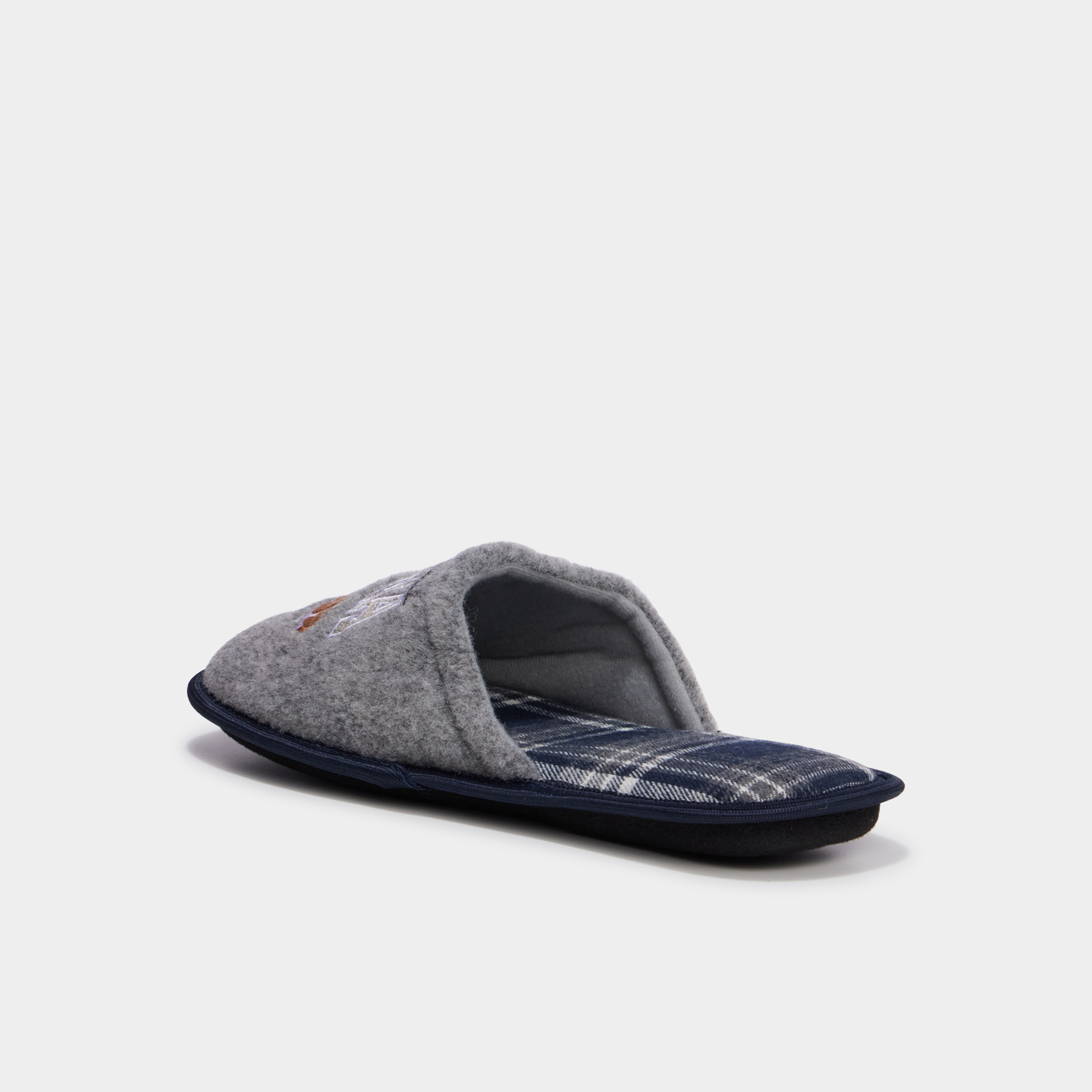 Chaussons mules gris homme