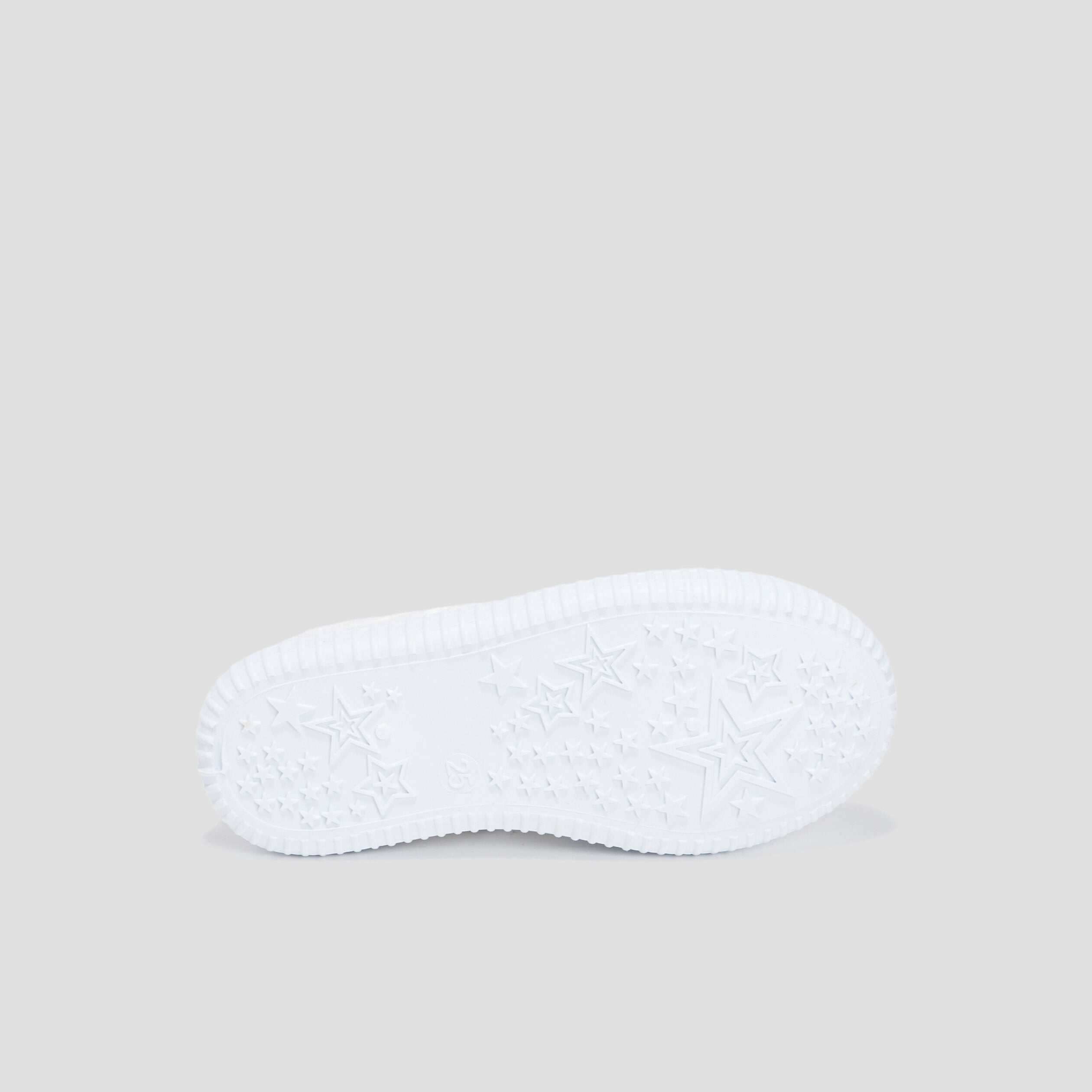 Tennis en toile avec bout renforc&eacute; blanc fille