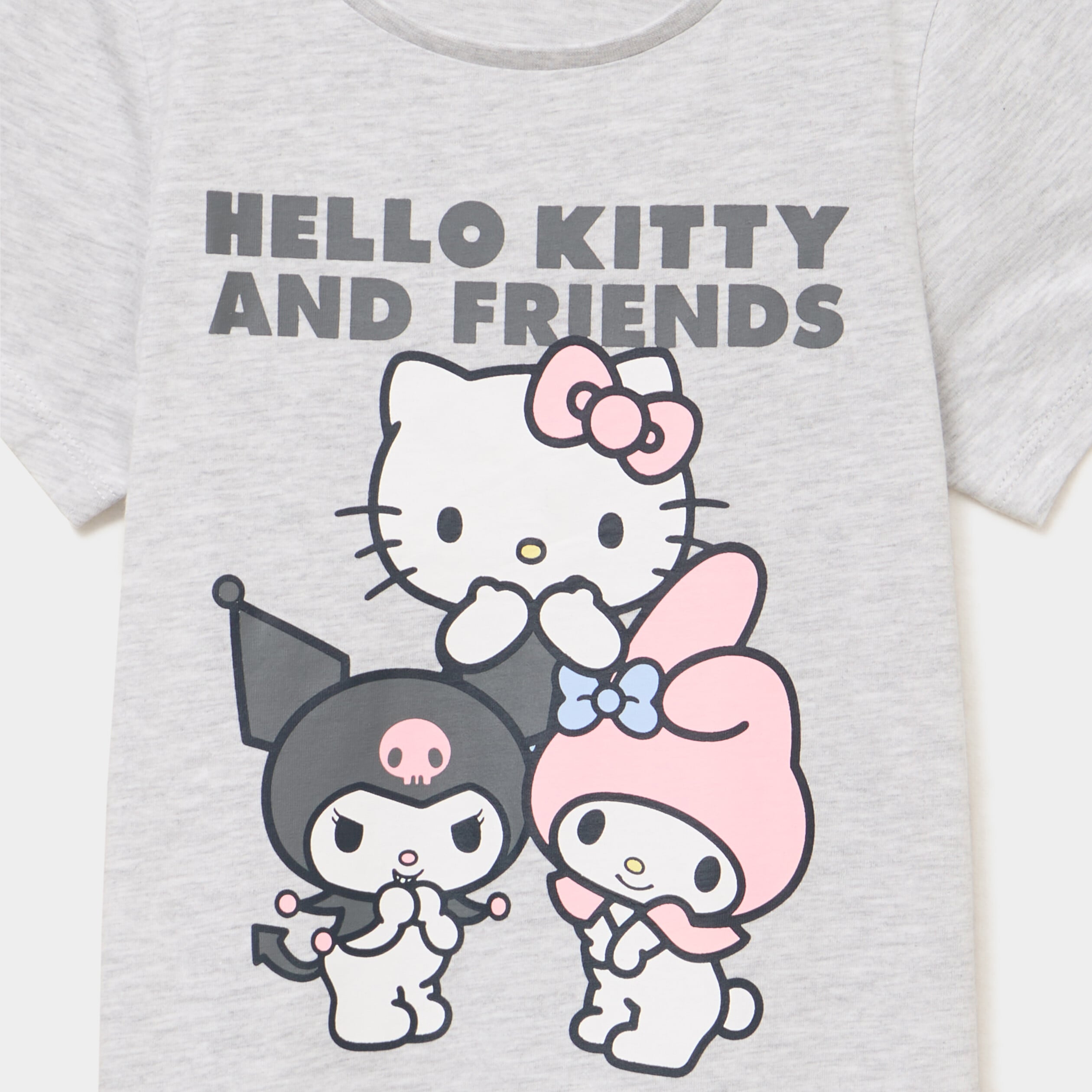 Chemise de nuit mi-longue Hello Kitty gris clair fille