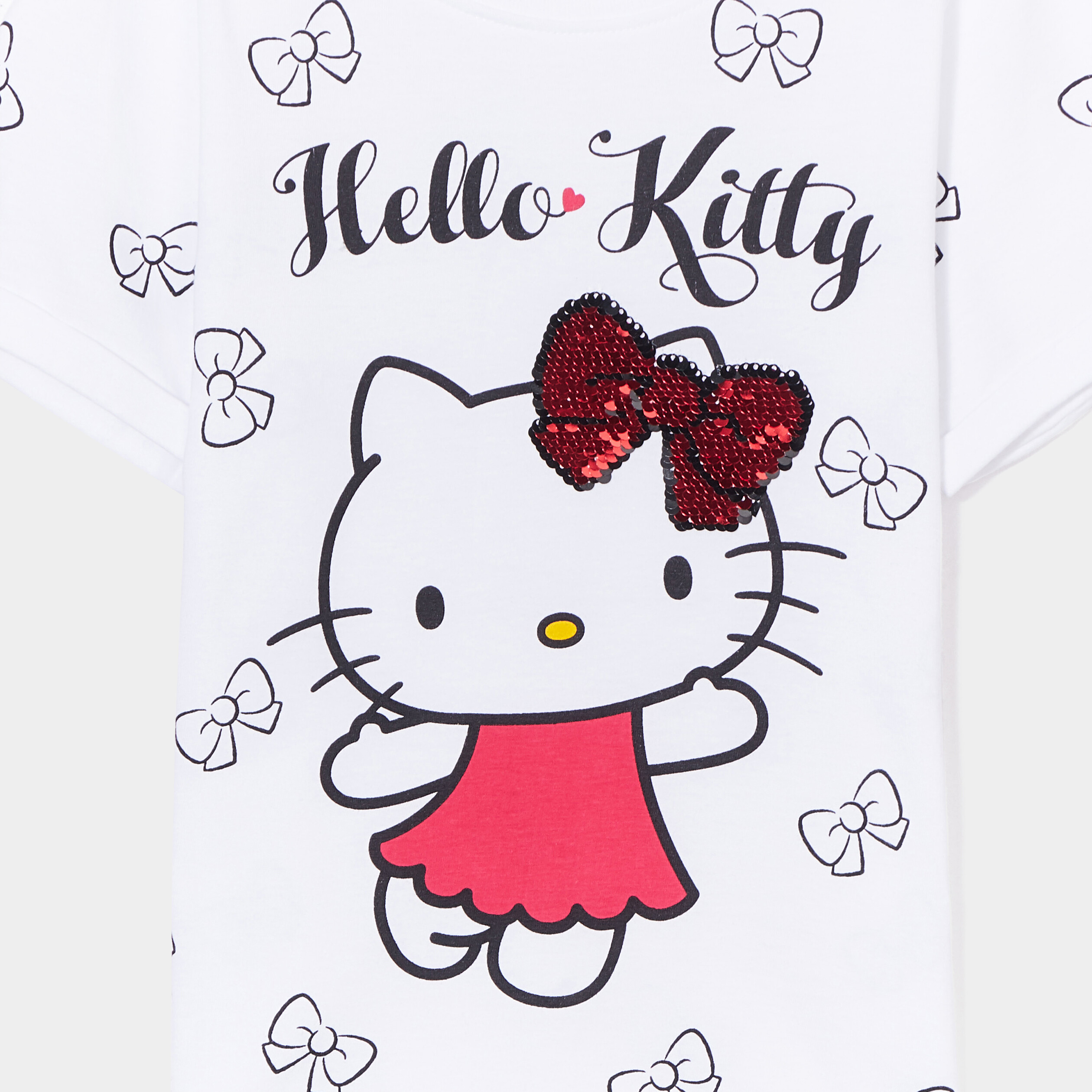 Lot de 2 bodies manches courtes Hello Kitty bébé pas cher