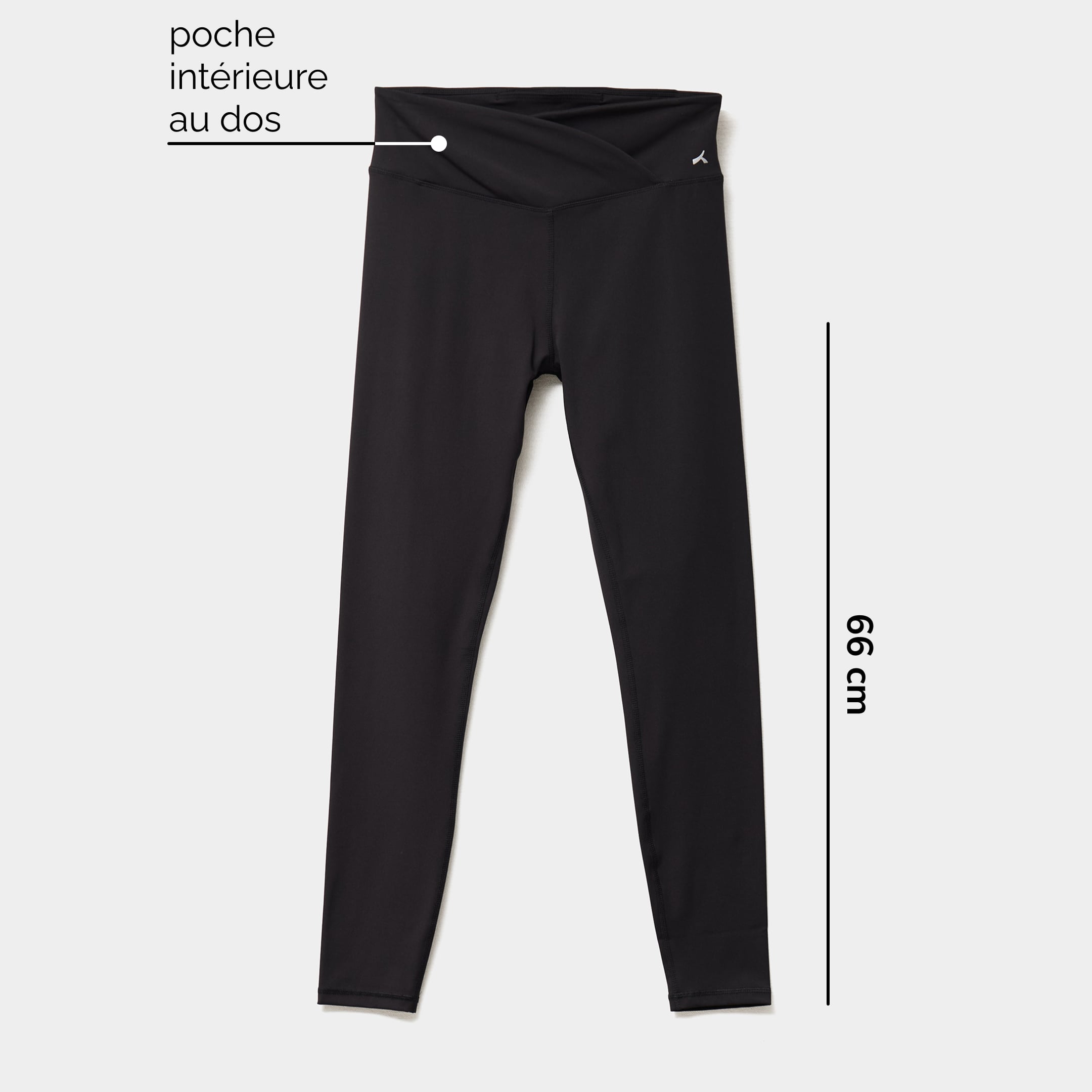 Legging de sport taille haute noir femme