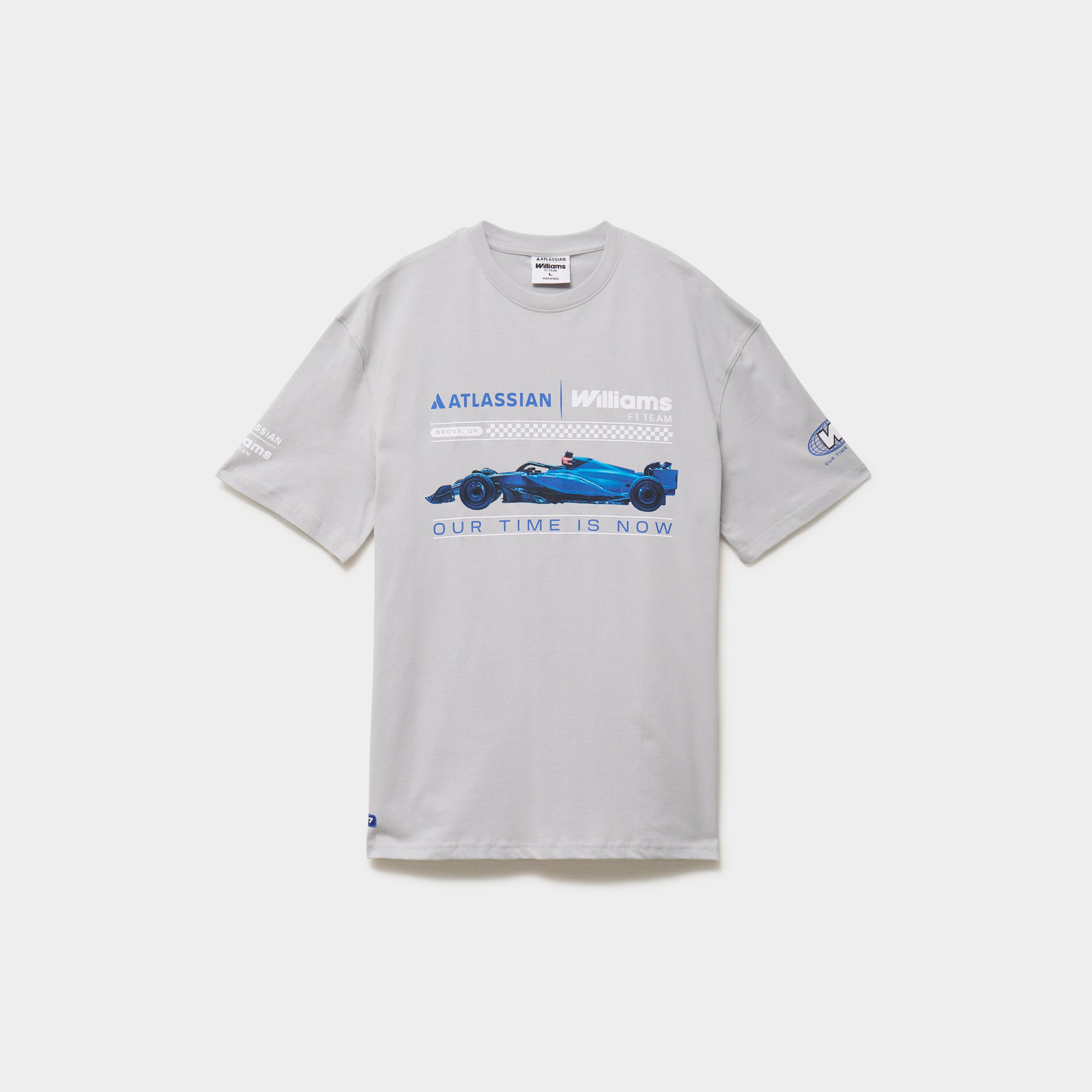 T-shirt relax coton Williams F1 gris clair homme