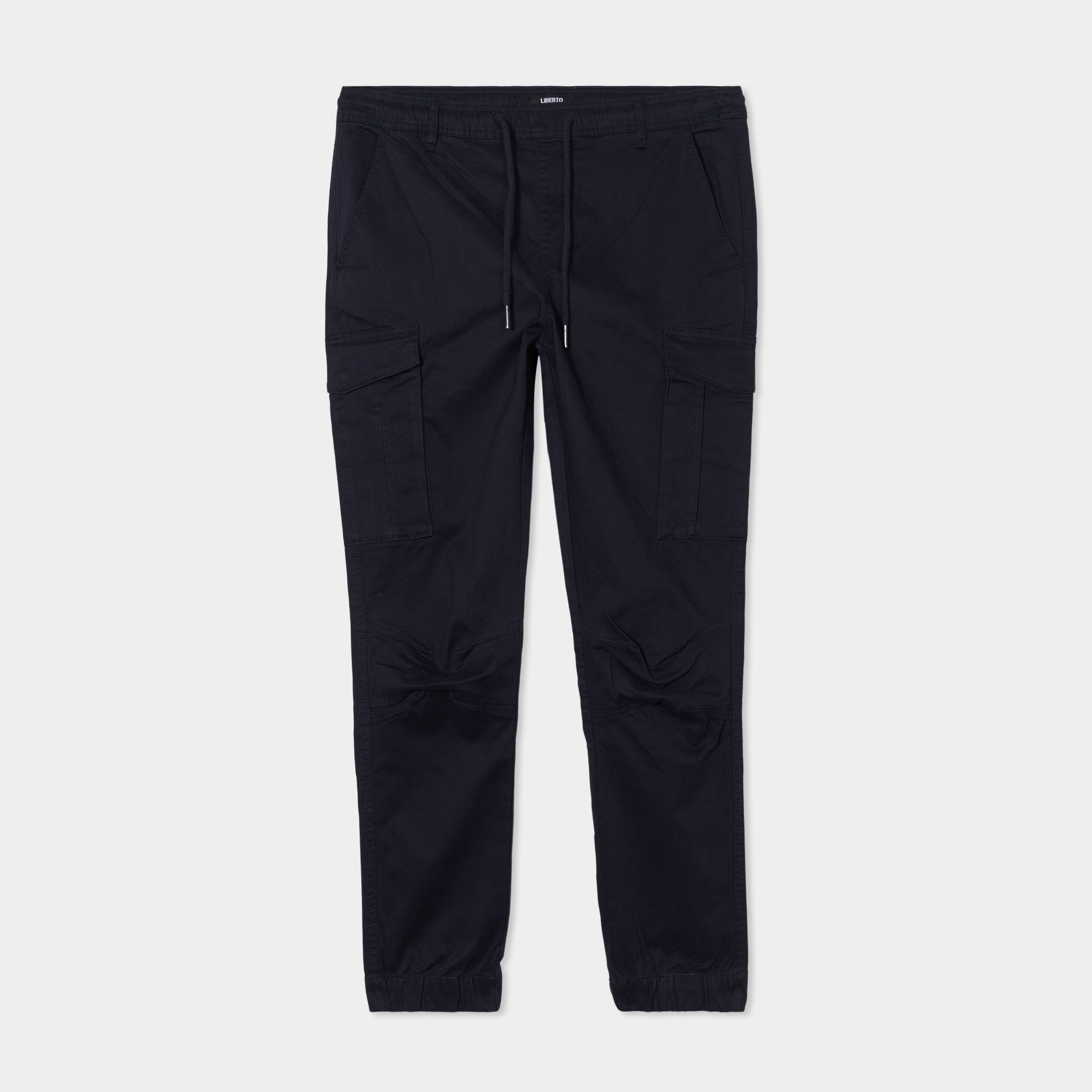 pantalon cargo slim coton liberto bleu fonce homme Pantalon cargo slim coton Liberto bleu foncé homme