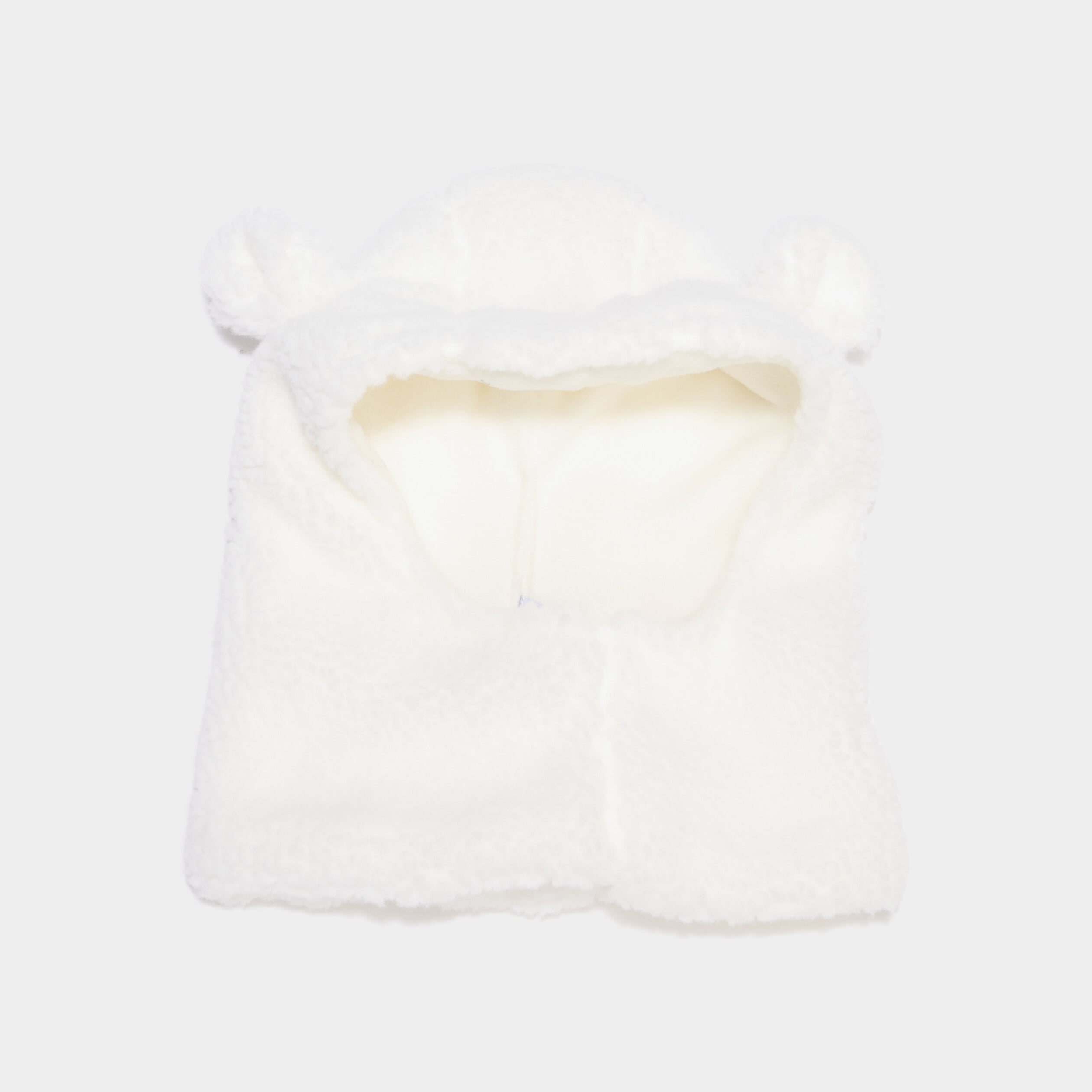 Cagoule effet polaire ivoire b&eacute;b&eacute;