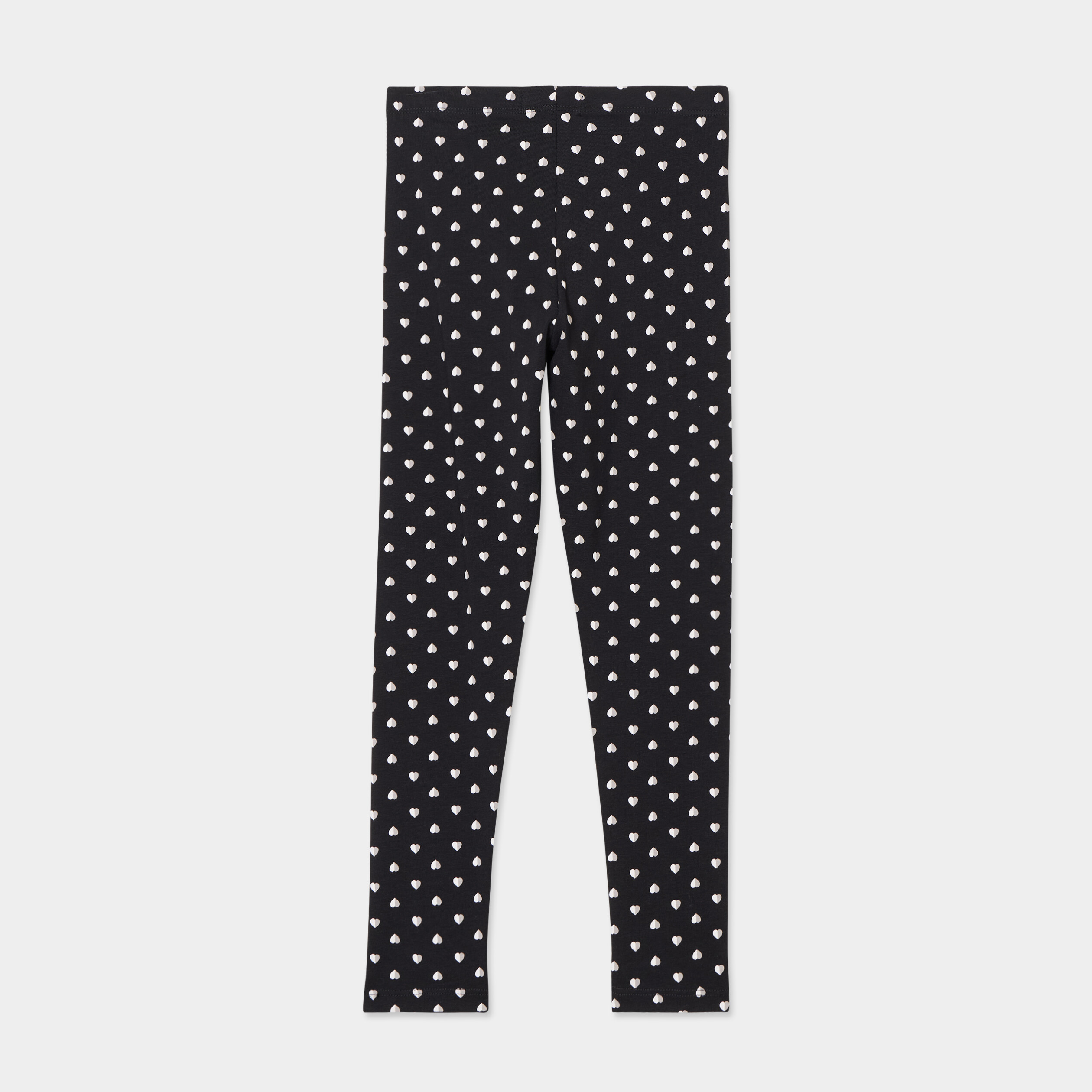 Legging taille &eacute;lastiqu&eacute;e coton noir fille