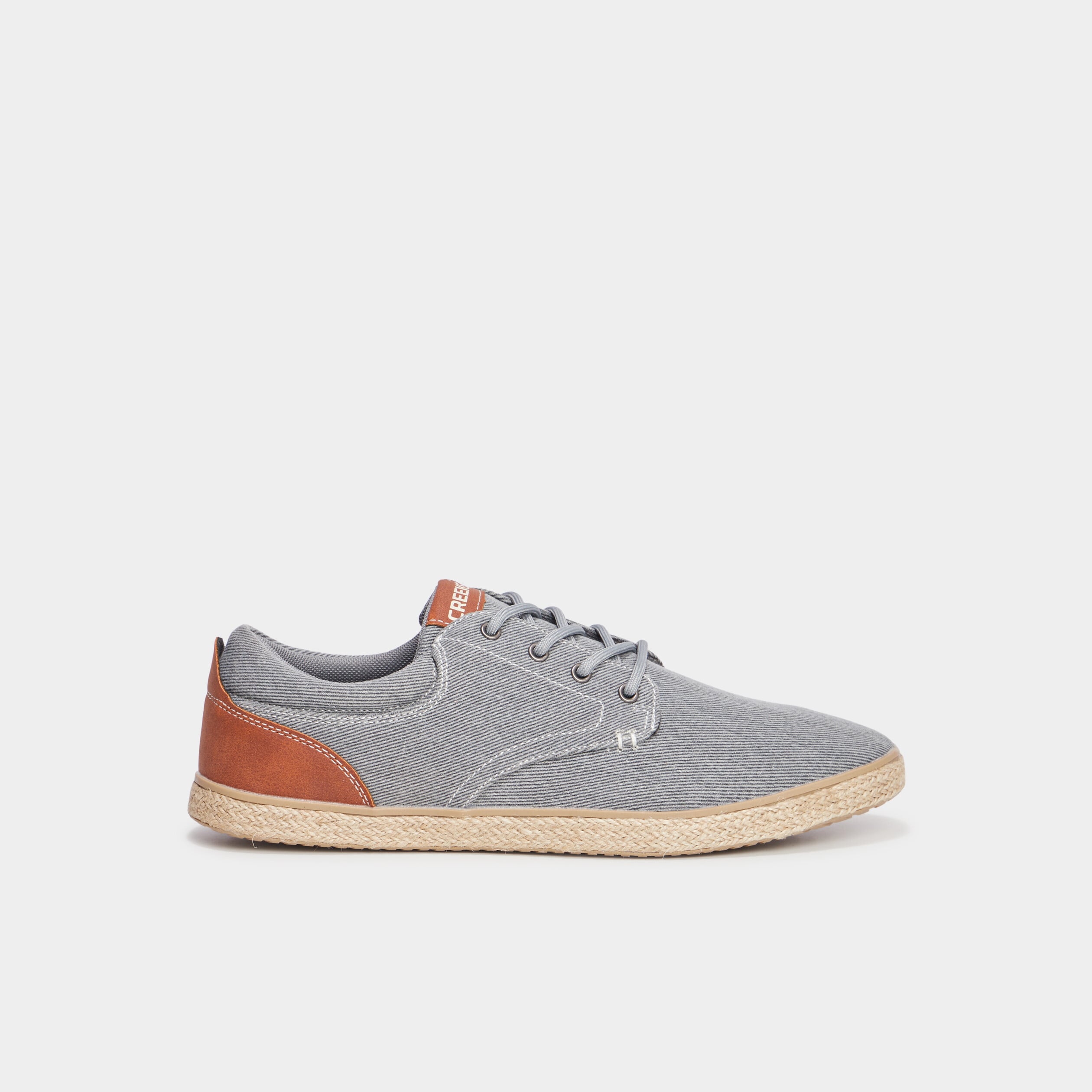 Derbies toile &agrave; lacets Creeks bleu gris homme