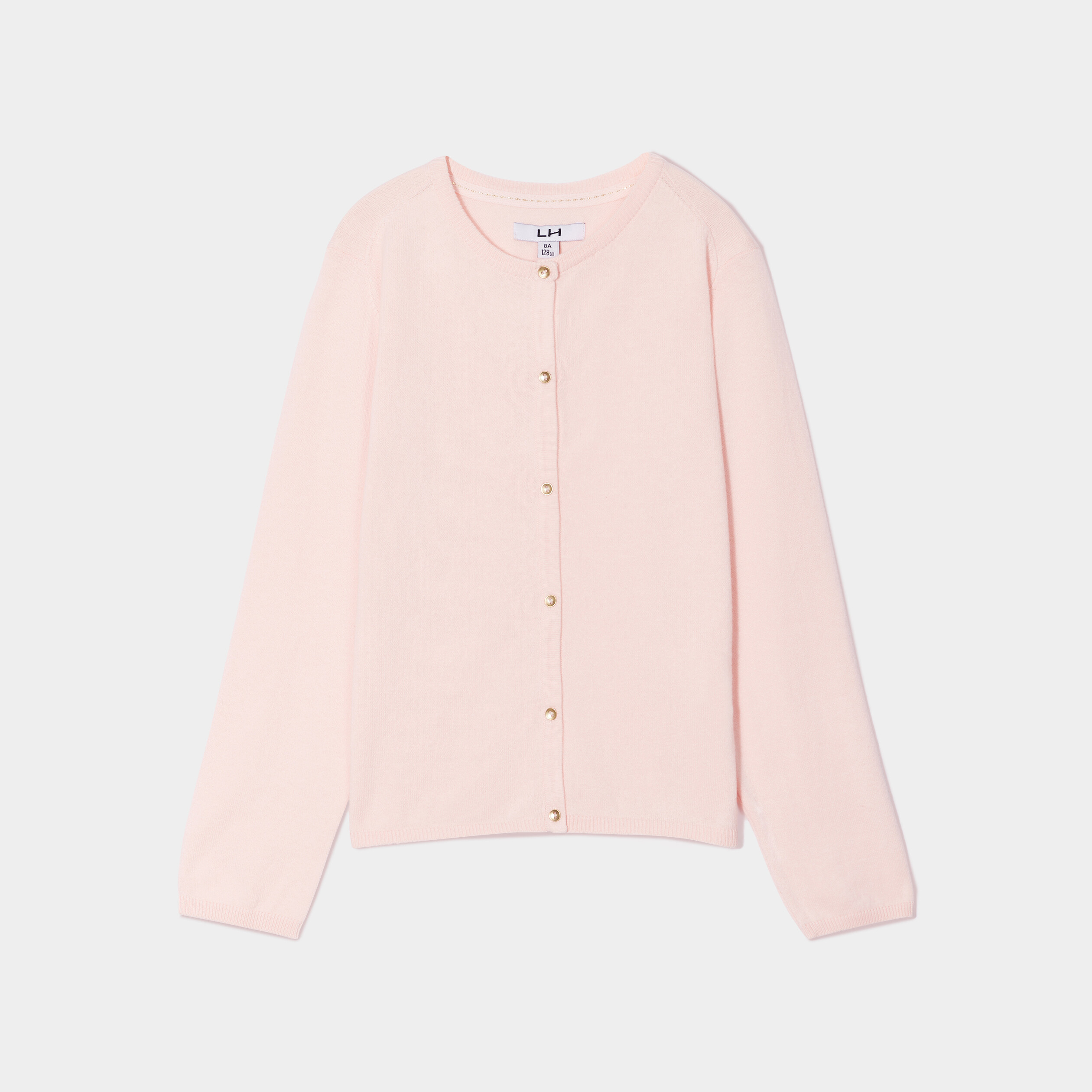 gilet boutonne rose fille Gilet boutonné rose fille