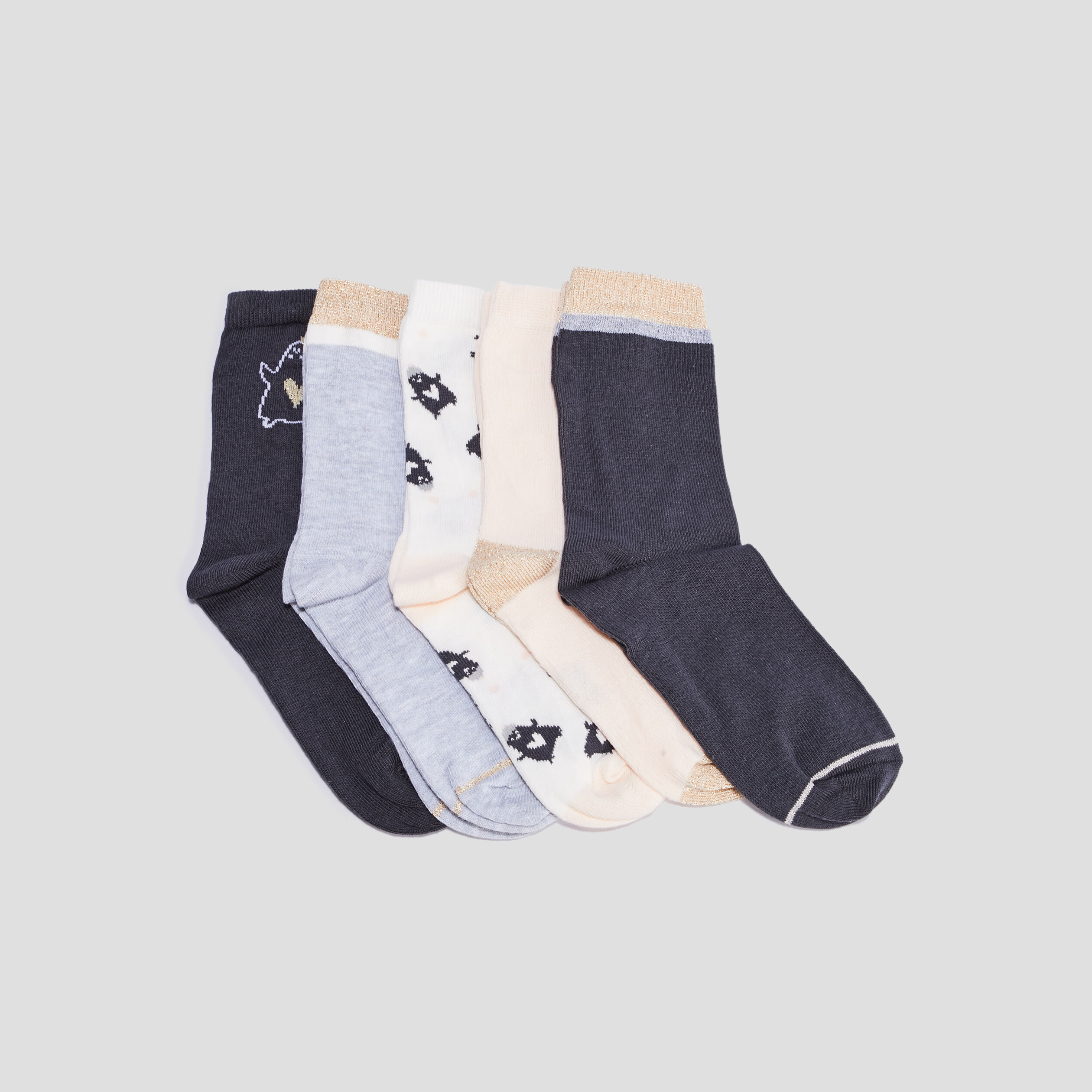 lot 5 paires chaussettes multicolore fille Lot 5 paires chaussettes multicolore fille