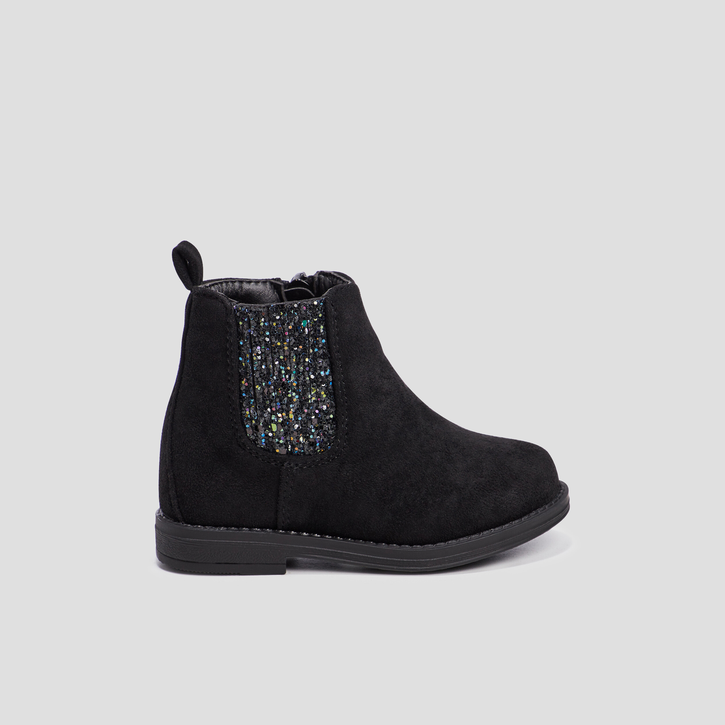 Bottines paillet chelsea zipp es noir mixte
