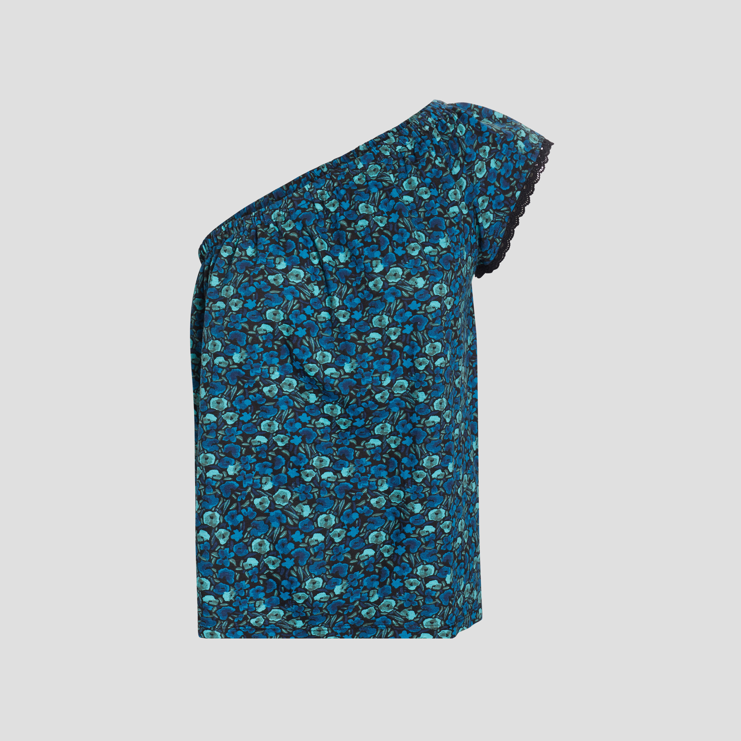 Débardeur asymétrique bleu roi femme