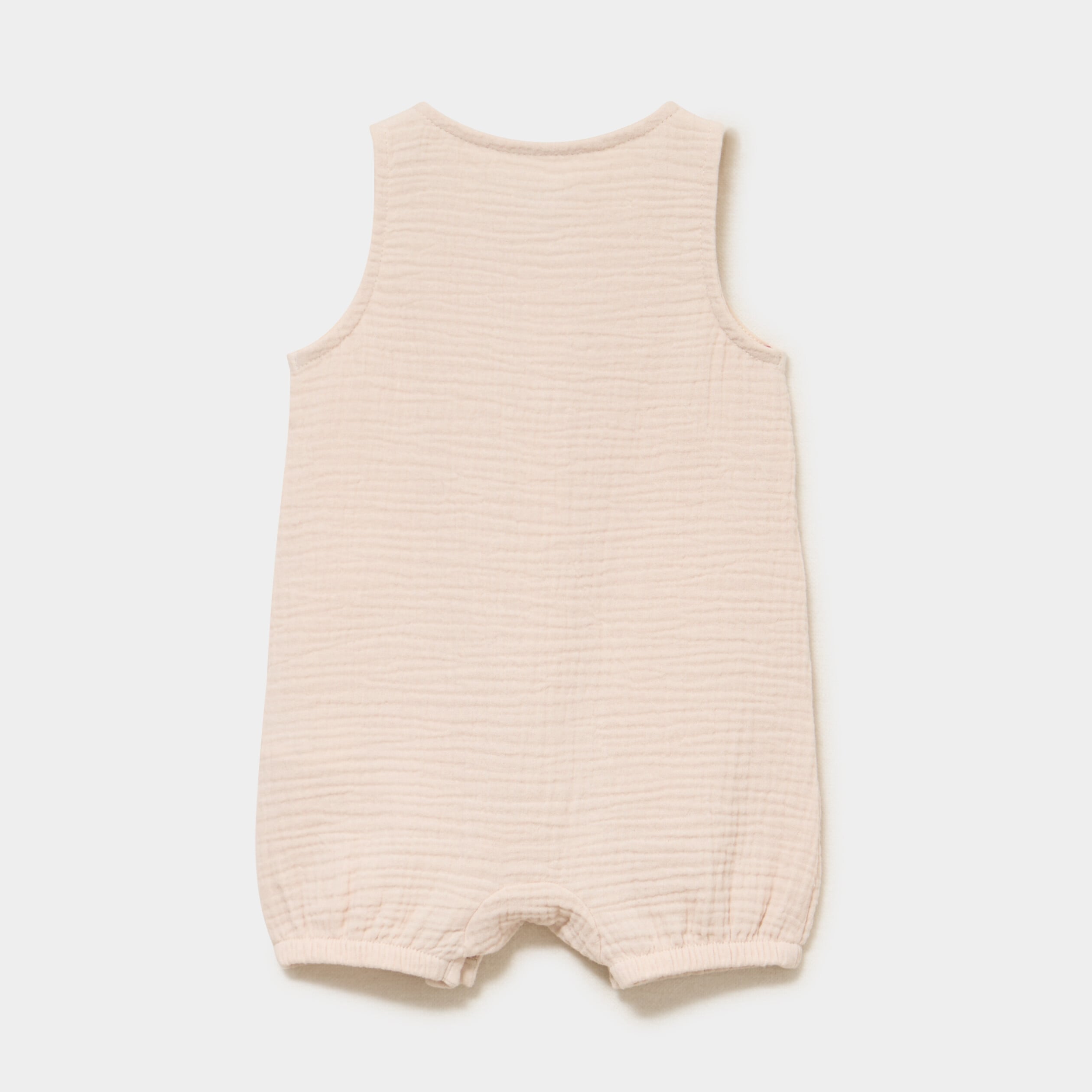 Combinaison coton sans manches taupe b&eacute;b&eacute;