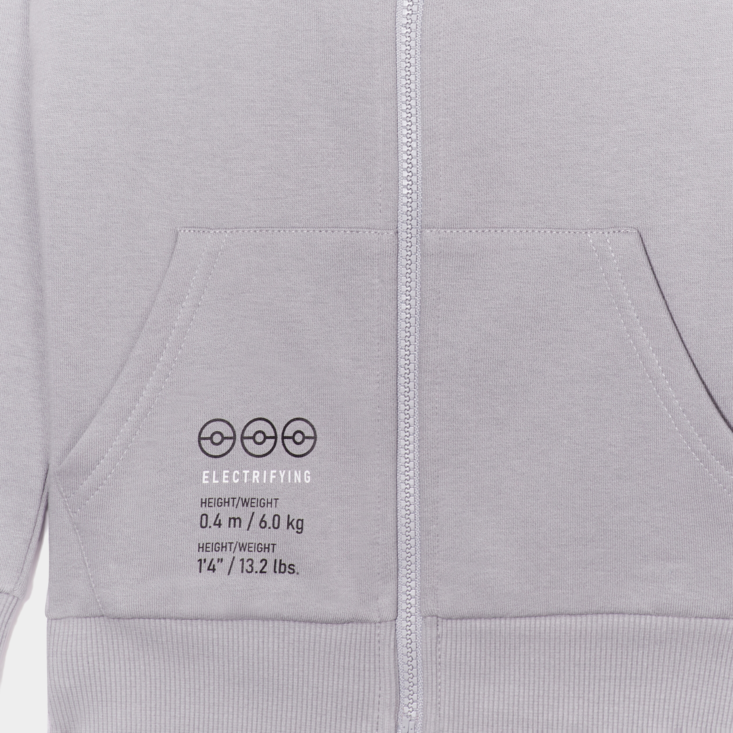 sweat zippe a capuche pokemon gris garcon Sweat zippé à capuche Pokémon gris garçon