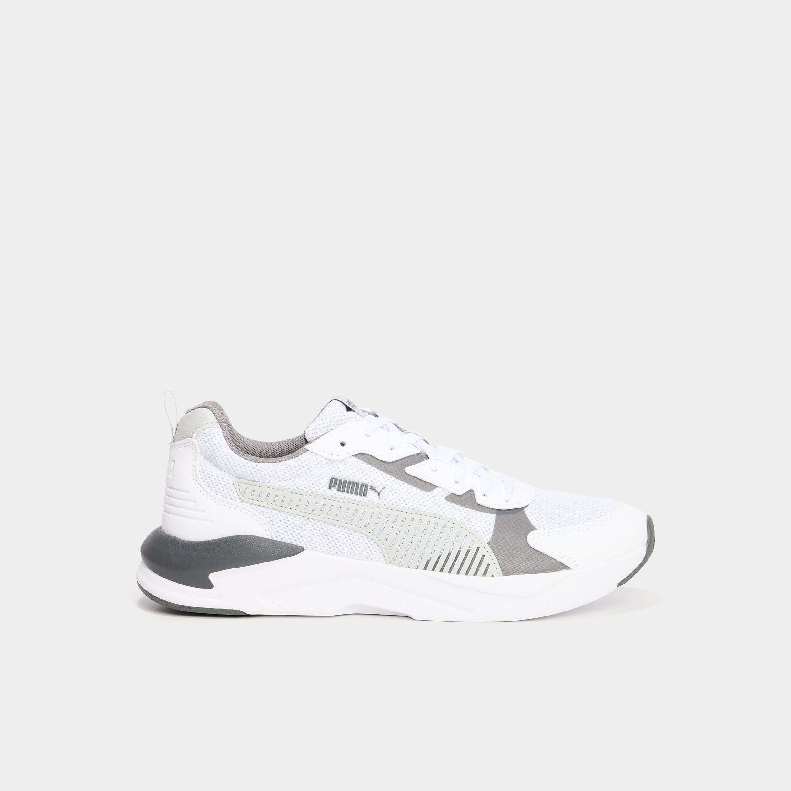 Baskets running &agrave; lacets Puma gris homme