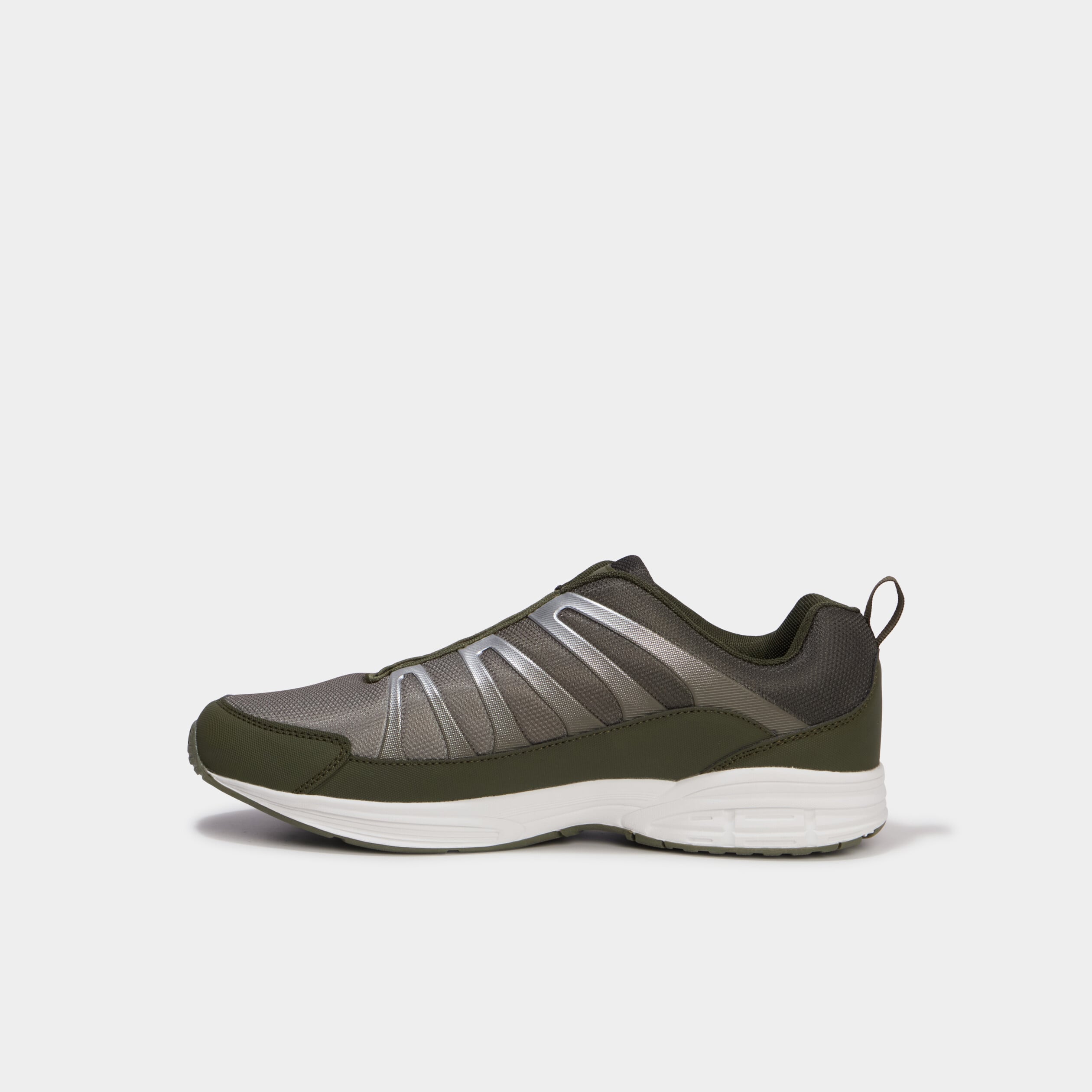 Baskets running vert kaki homme