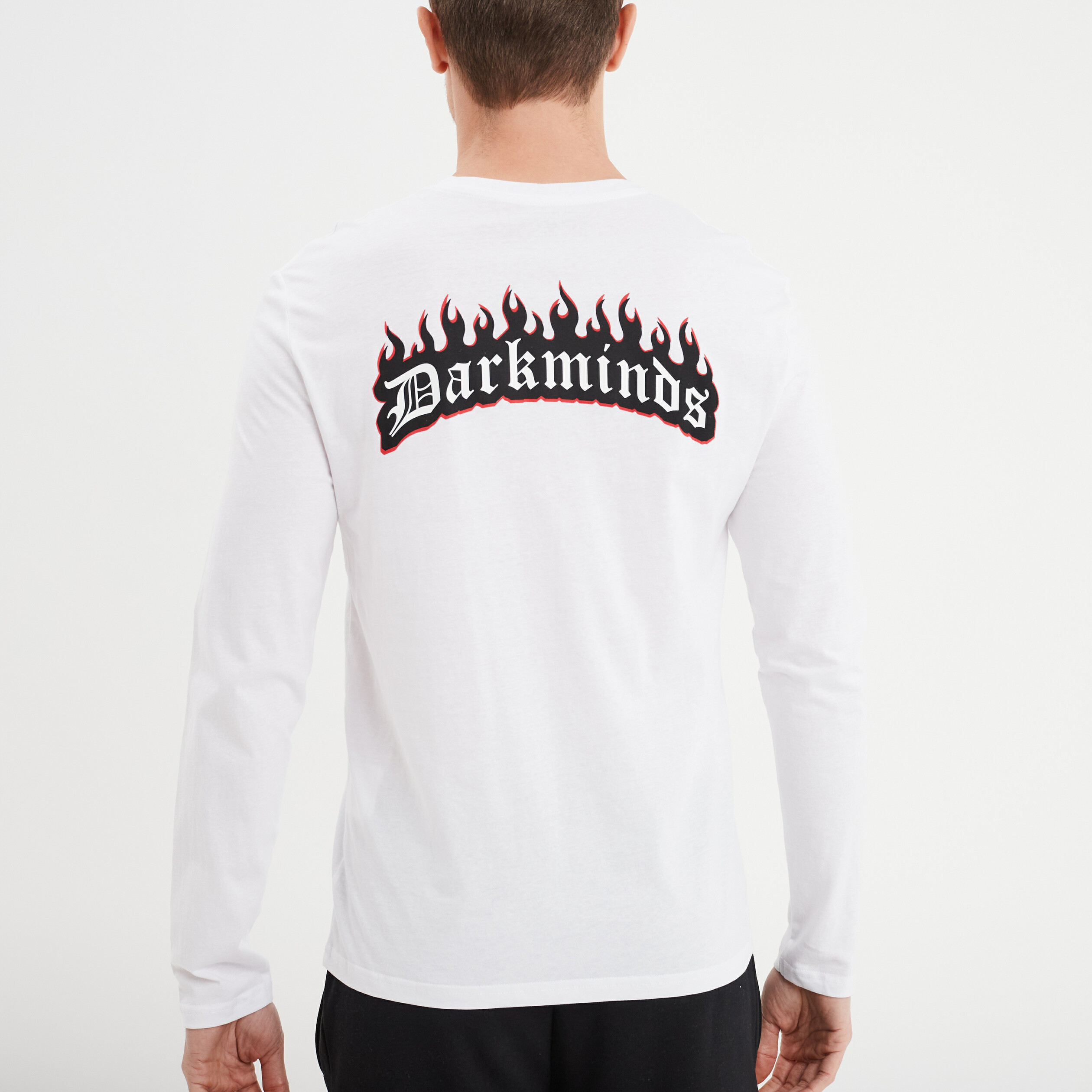 t shirt col rond manches longues liberto blanc homme T-shirt col rond manches longues Liberto blanc homme