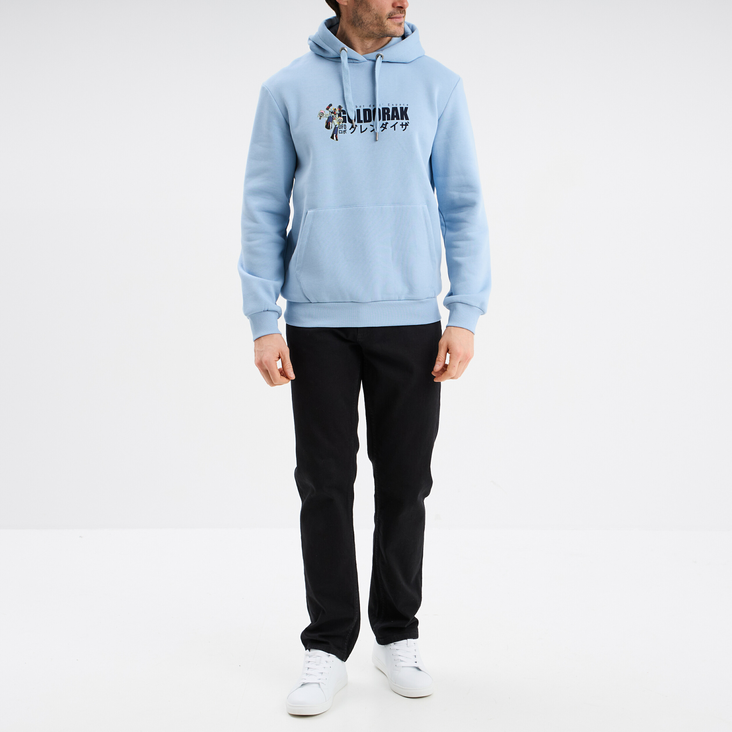 Sweat Homme Col Roulé Cyberpunk - Sans Capuche Avec Poche - Style Streetwear - Polycoton