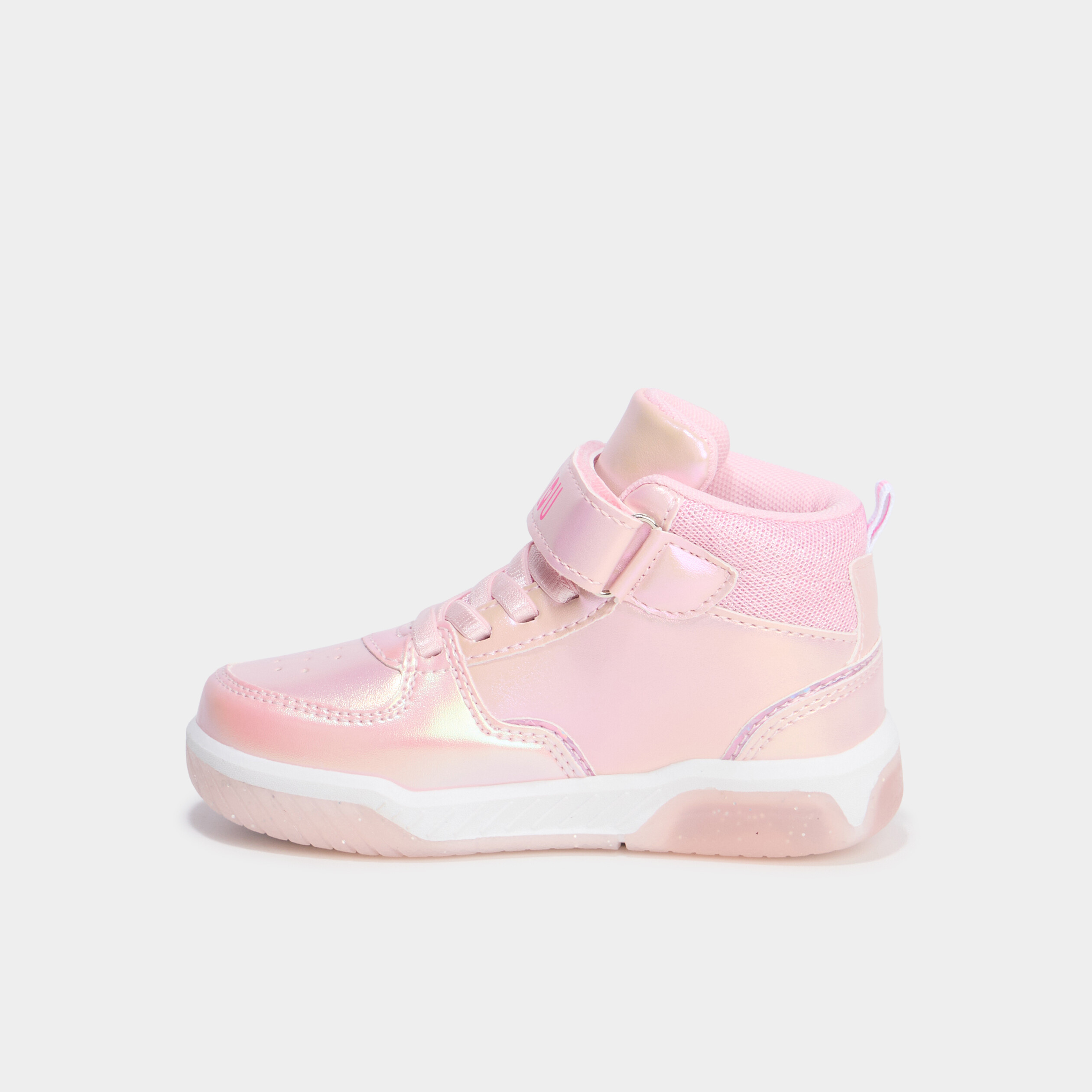 Baskets montantes lumineuses rose fille