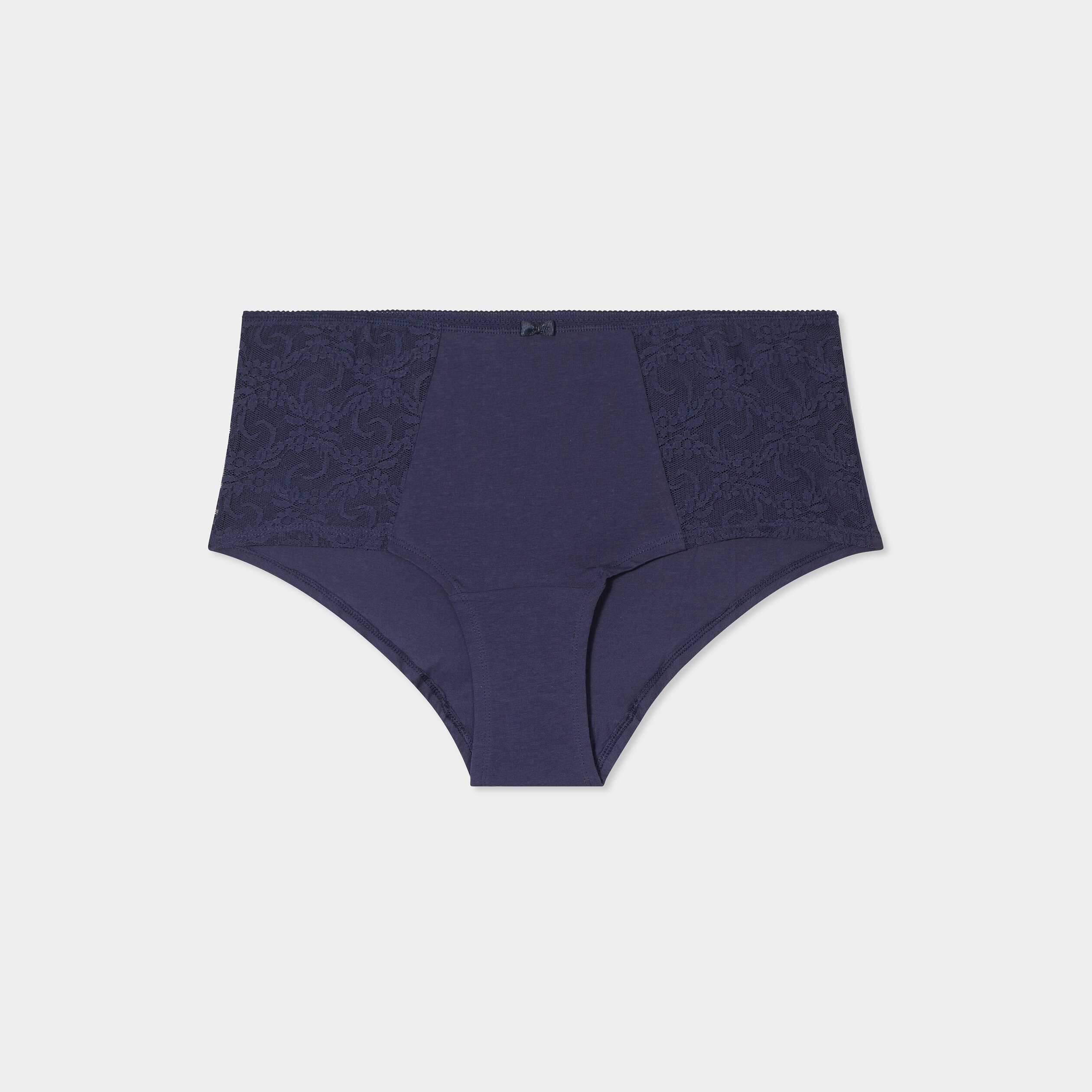 Shorty en coton bleu marine femme grande taille