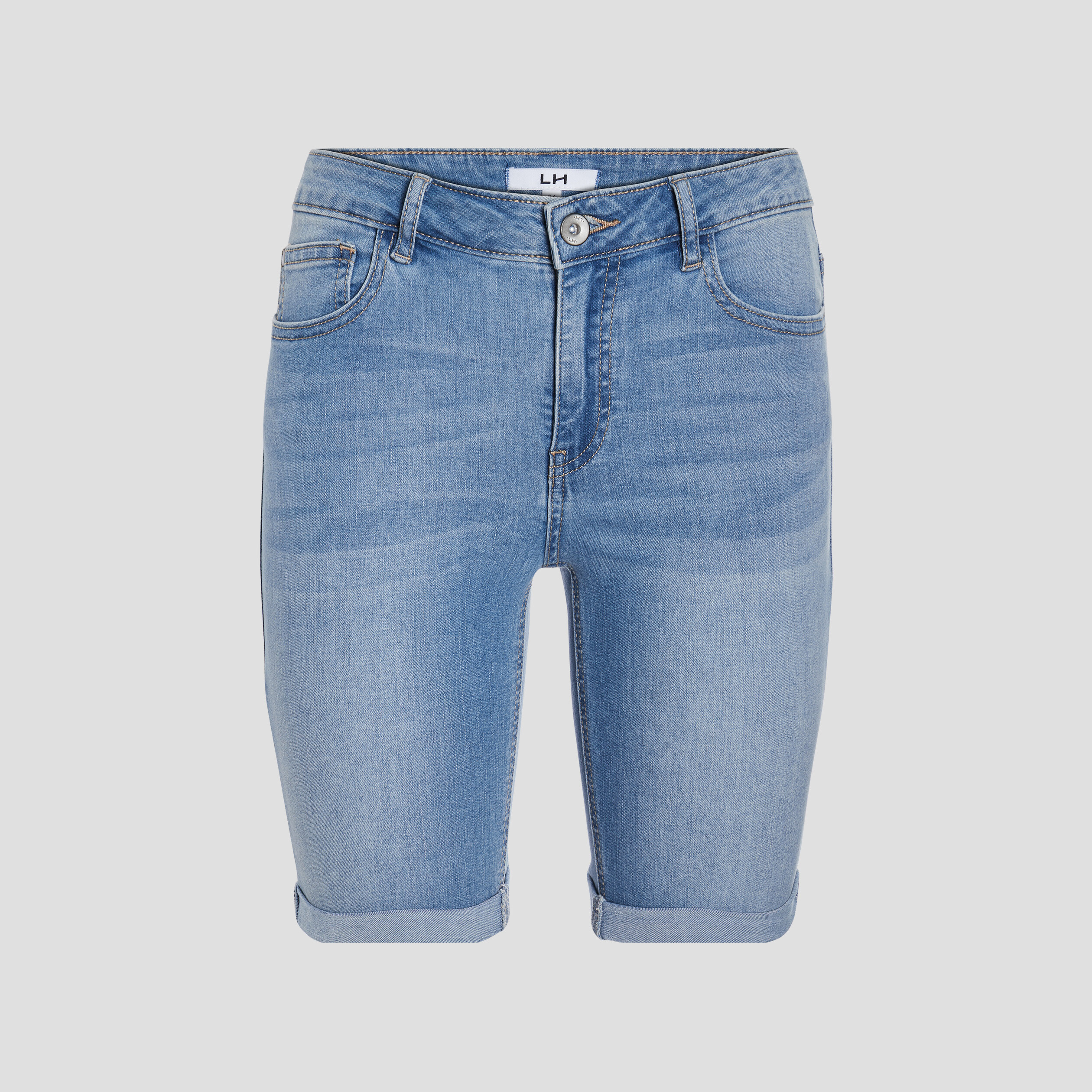 bermuda slim en jean denim double stone femme Bermuda slim en jean denim double stone femme
