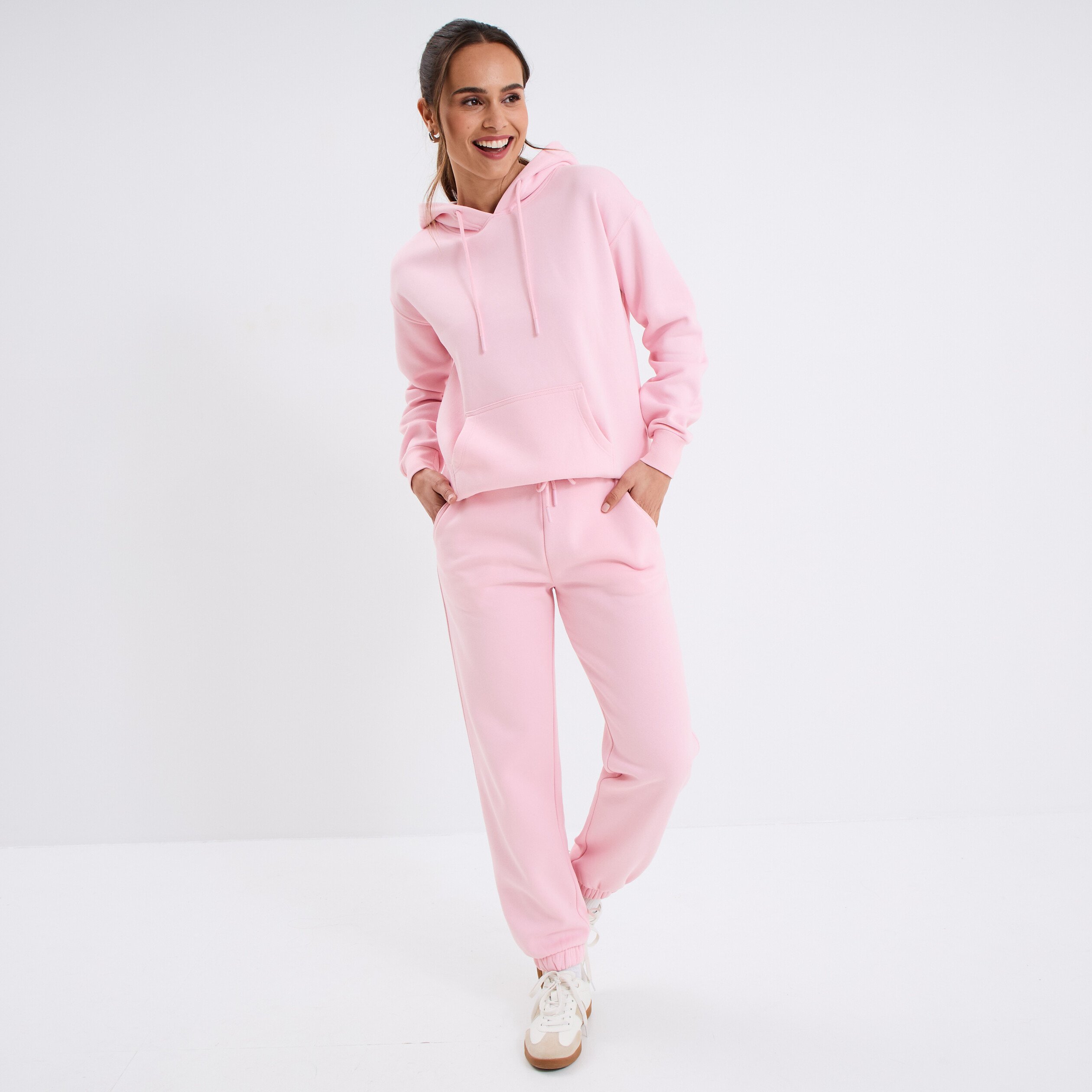 sweat hoodie molleton a capuche rose clair femme Sweat hoodie molleton à capuche rose clair femme
