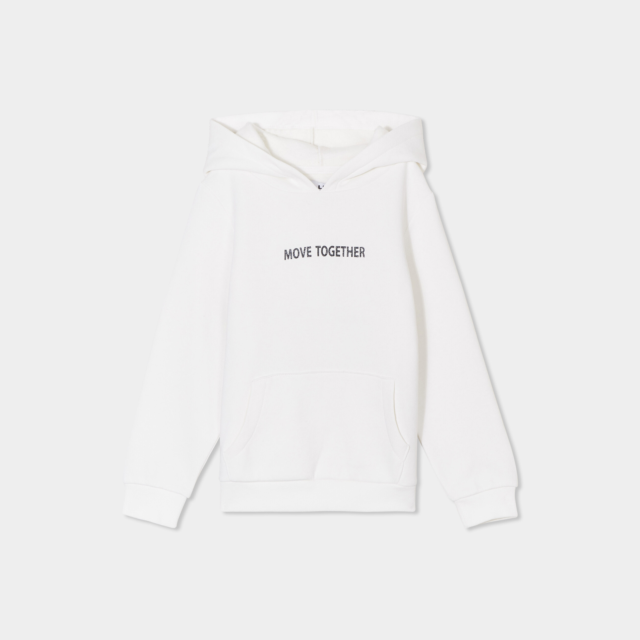 sweat a capuche hoodie droit ivoire fille Sweat à capuche hoodie droit ivoire fille